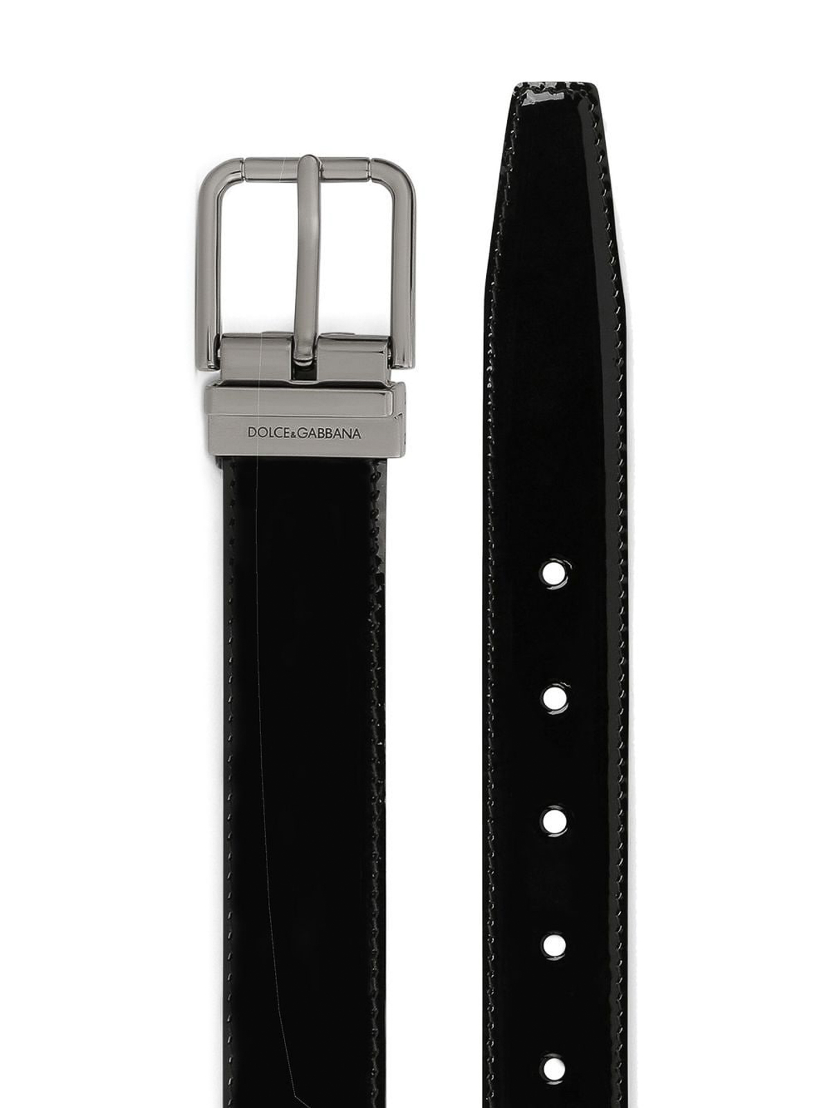 Shop Dolce & Gabbana Engraved-logo Belt In Negro