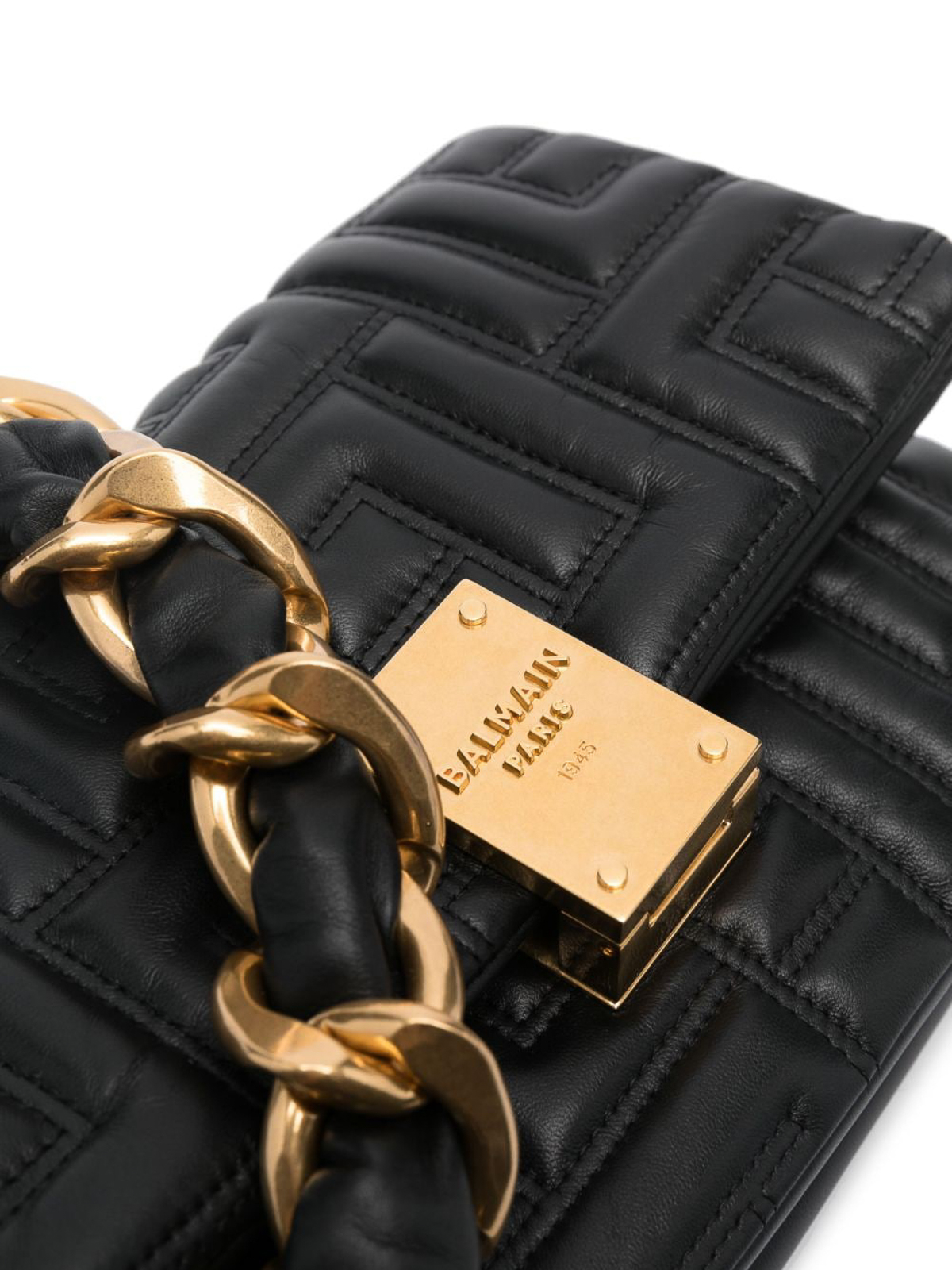 Shop Balmain 1945 Soft Quilted Bag In Black