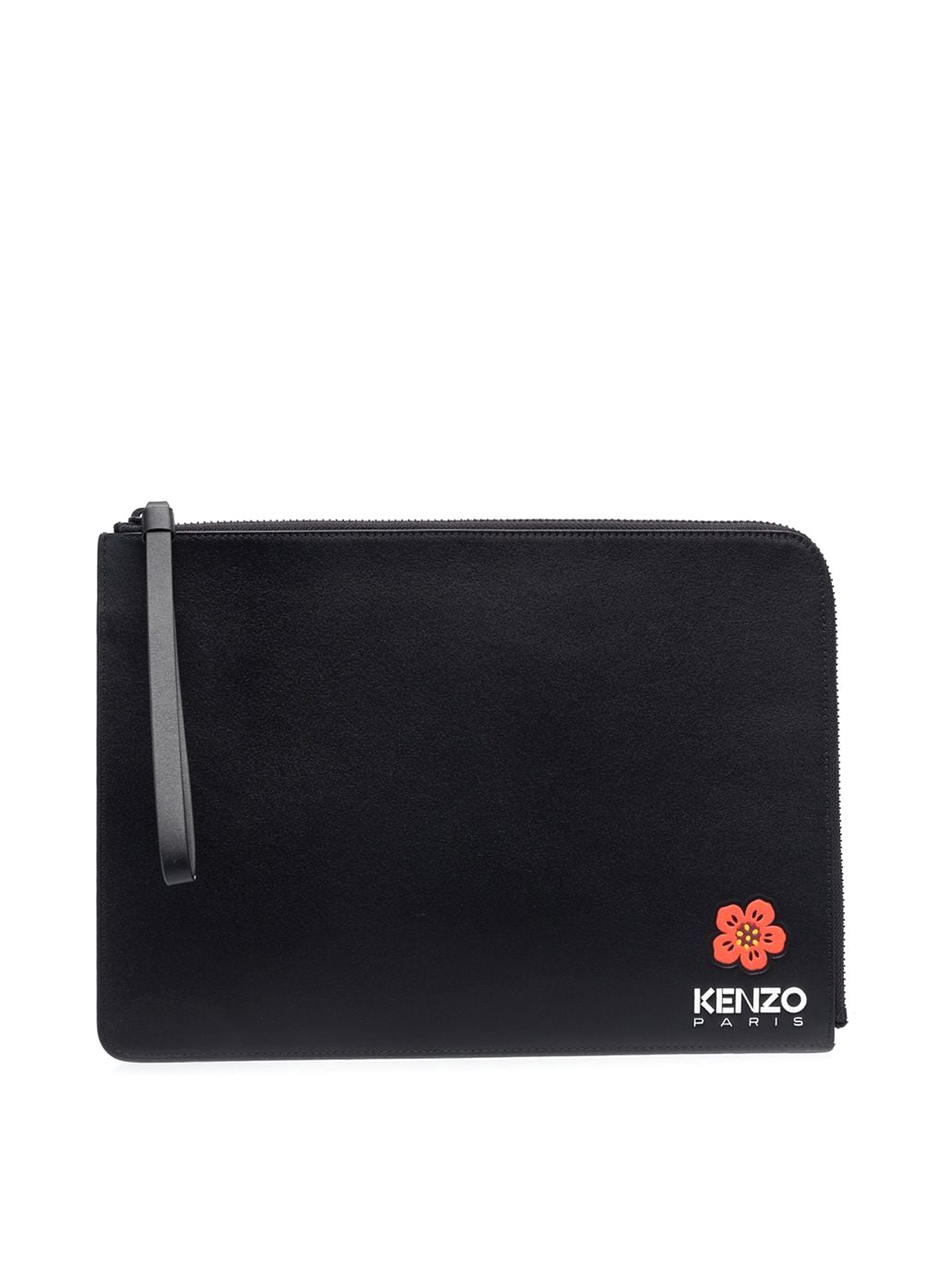 Kenzo Logo-print Clutch Bag In Black