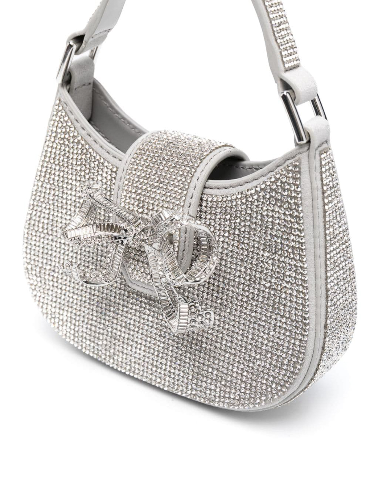 Self Portrait The bow mini bag - Silver - Women | PF23303SLCSLV Self Portrait The bow mini bag - Silver - Women | PF23303SLCSLV