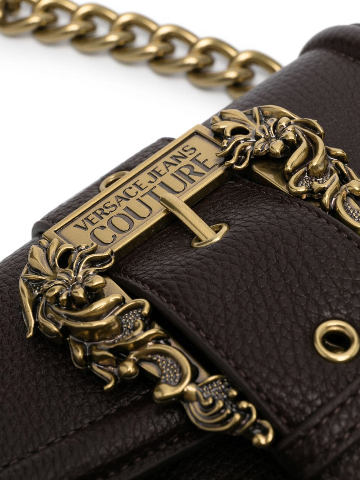 Versace Jeans Couture Baroque buckle shoulder bag|75VA4BFCZS413741