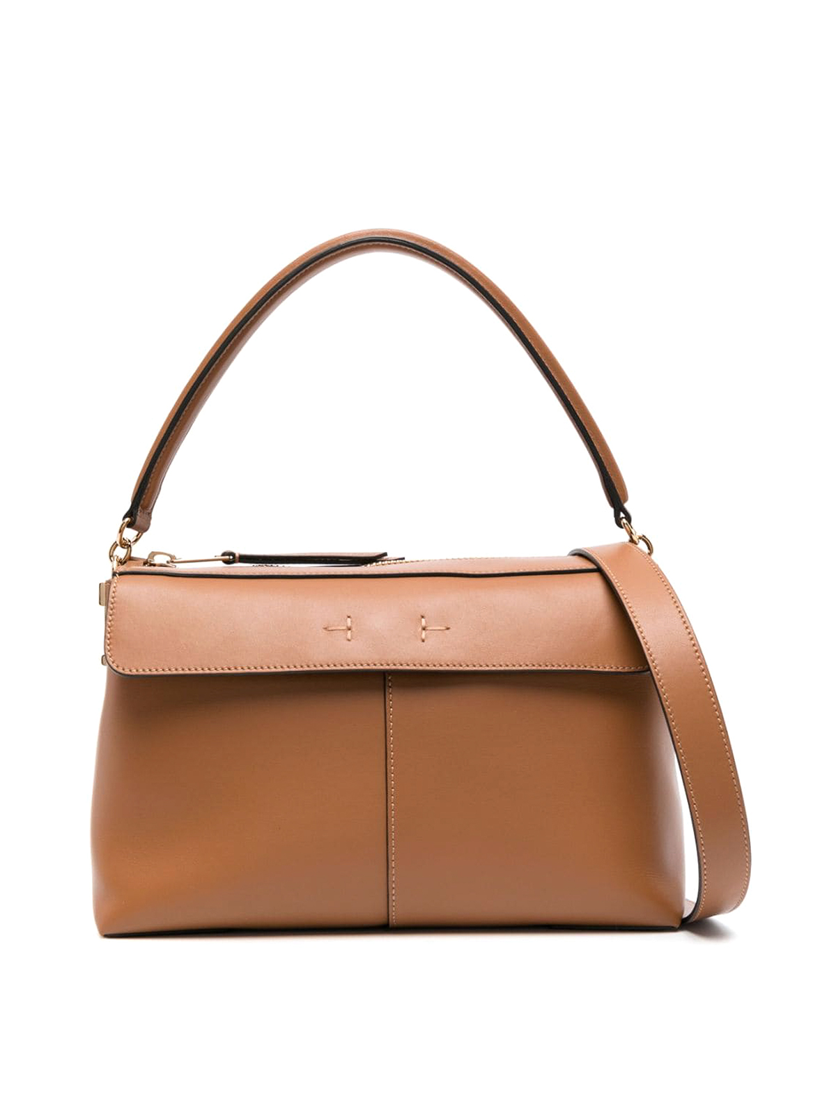 Tod's Logo-charm Tote Bag In Brown