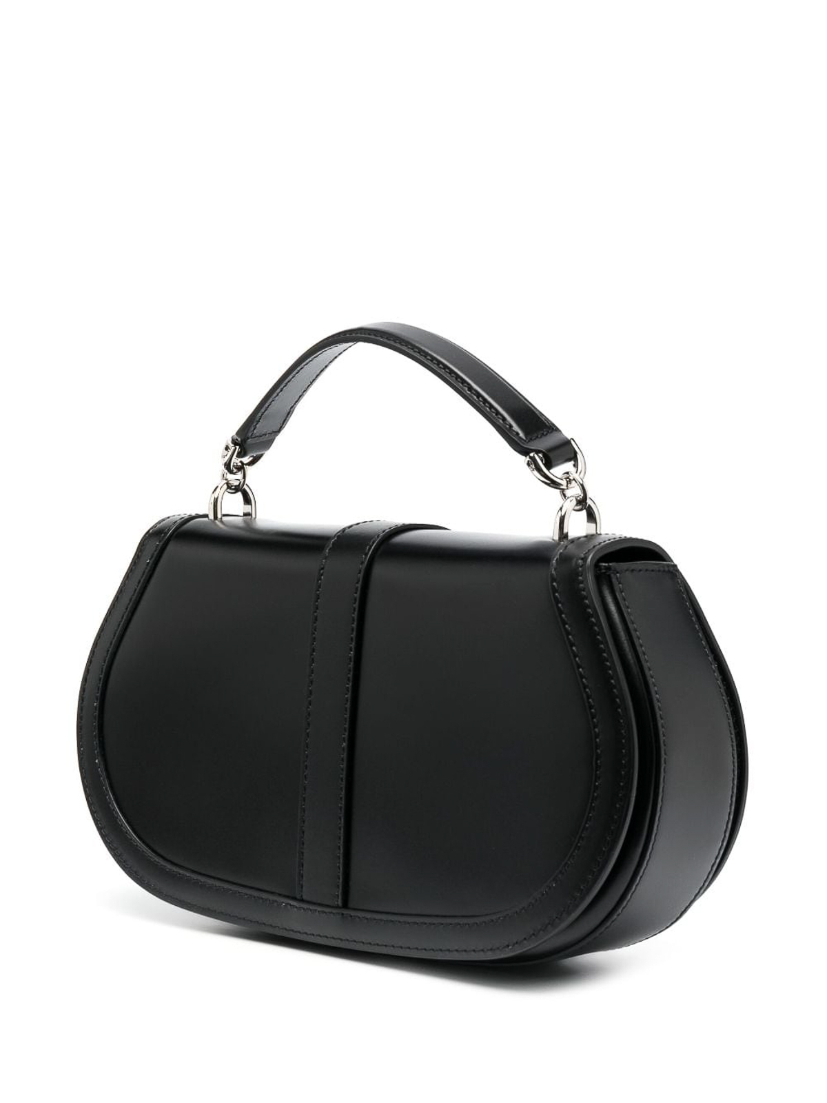 Shop Versace Greca Goddess Shoulder Bag In Black