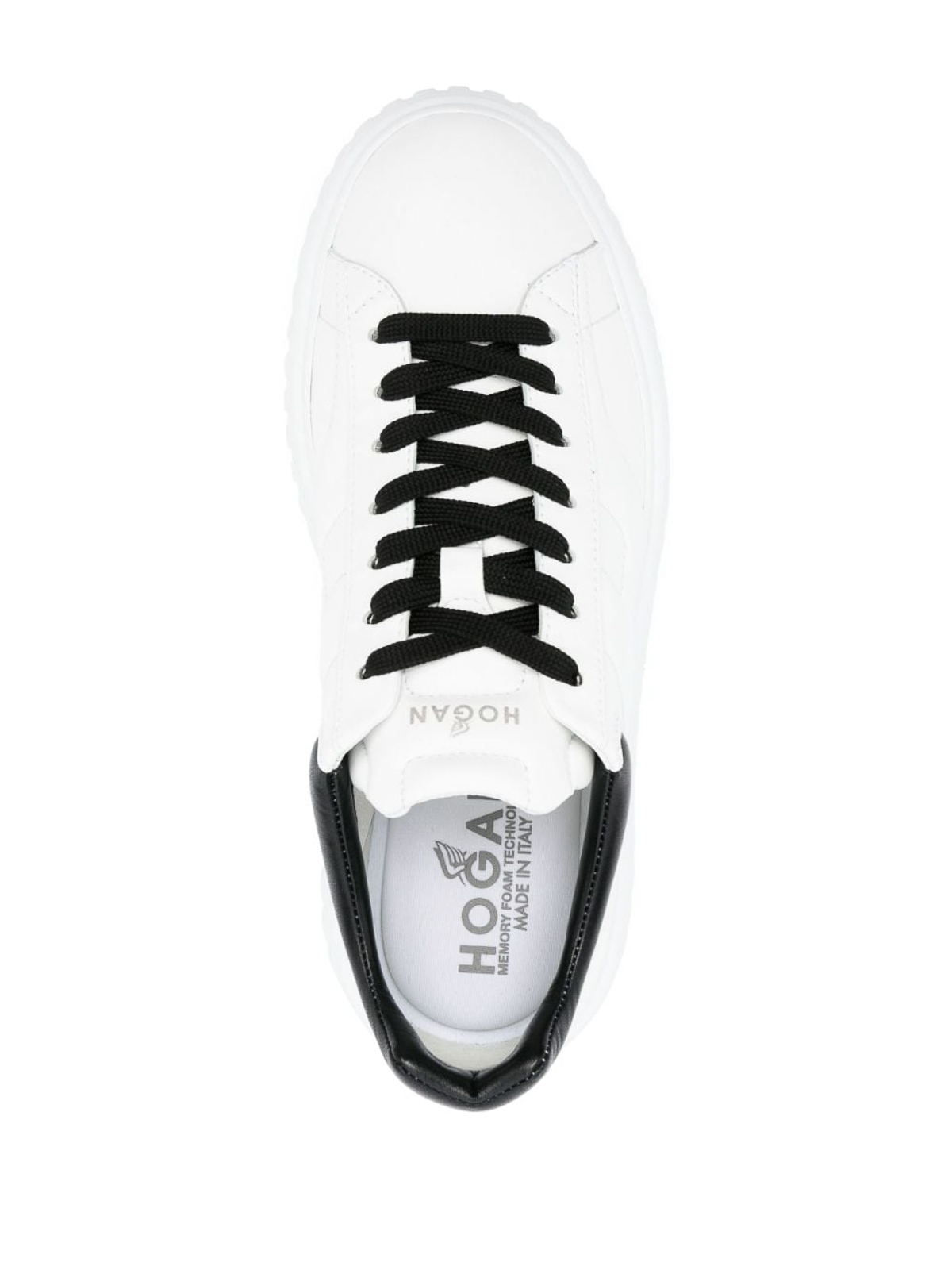 Shop Hogan H-stripes Low-top Sneakers In Blanco