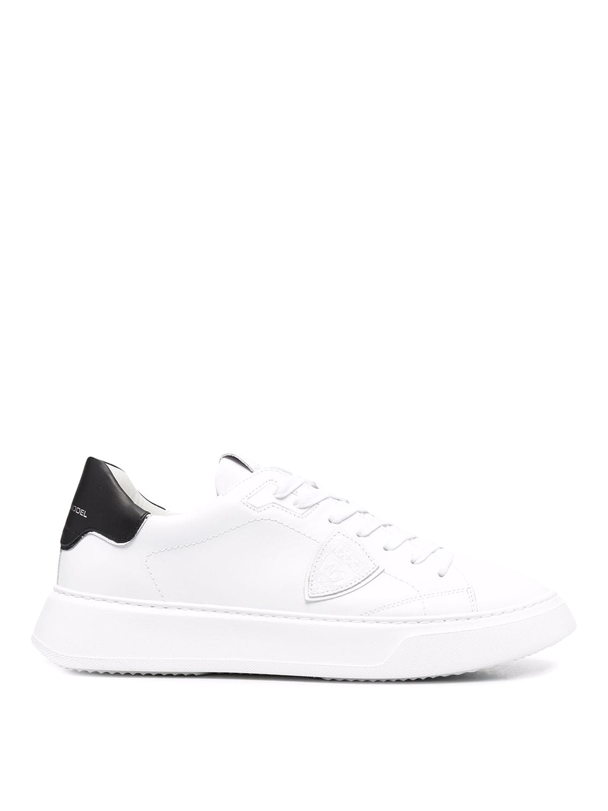 Philippe Model Leather Temple Veau Low Top Sneakers In Black ModeSens