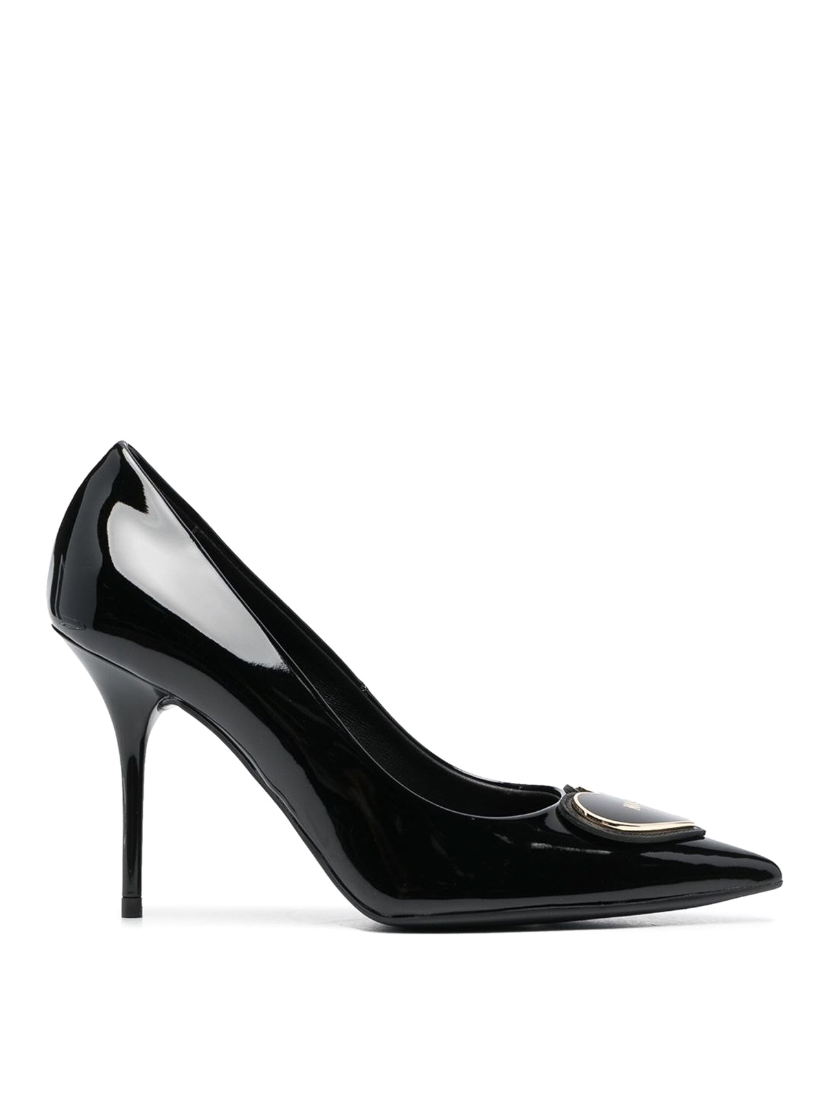 LOVE MOSCHINO POINTED-TOE PUMPS WITH LOGO
