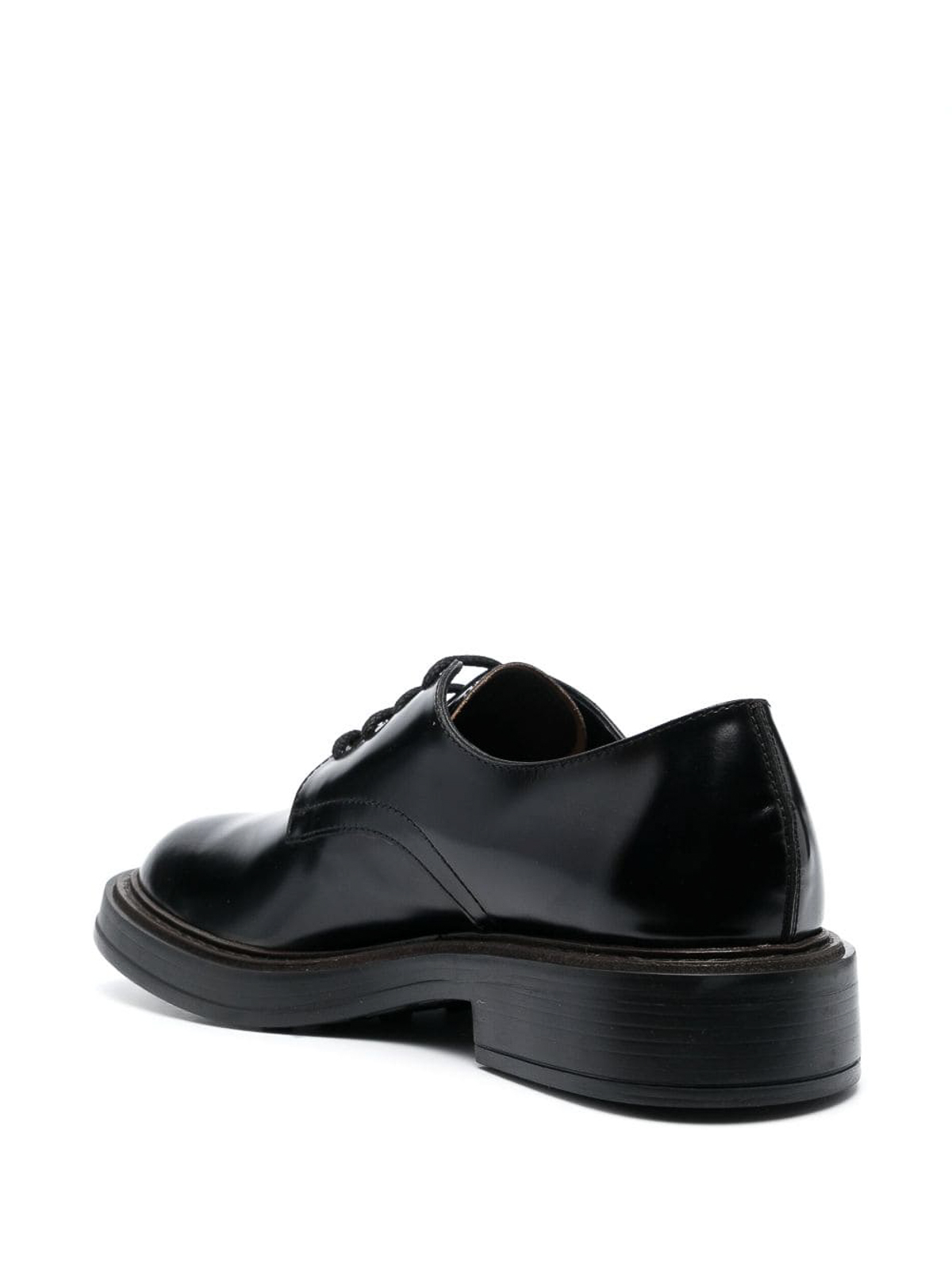 Shop Tod's Lace-up Leather Oxford Shoes In Black