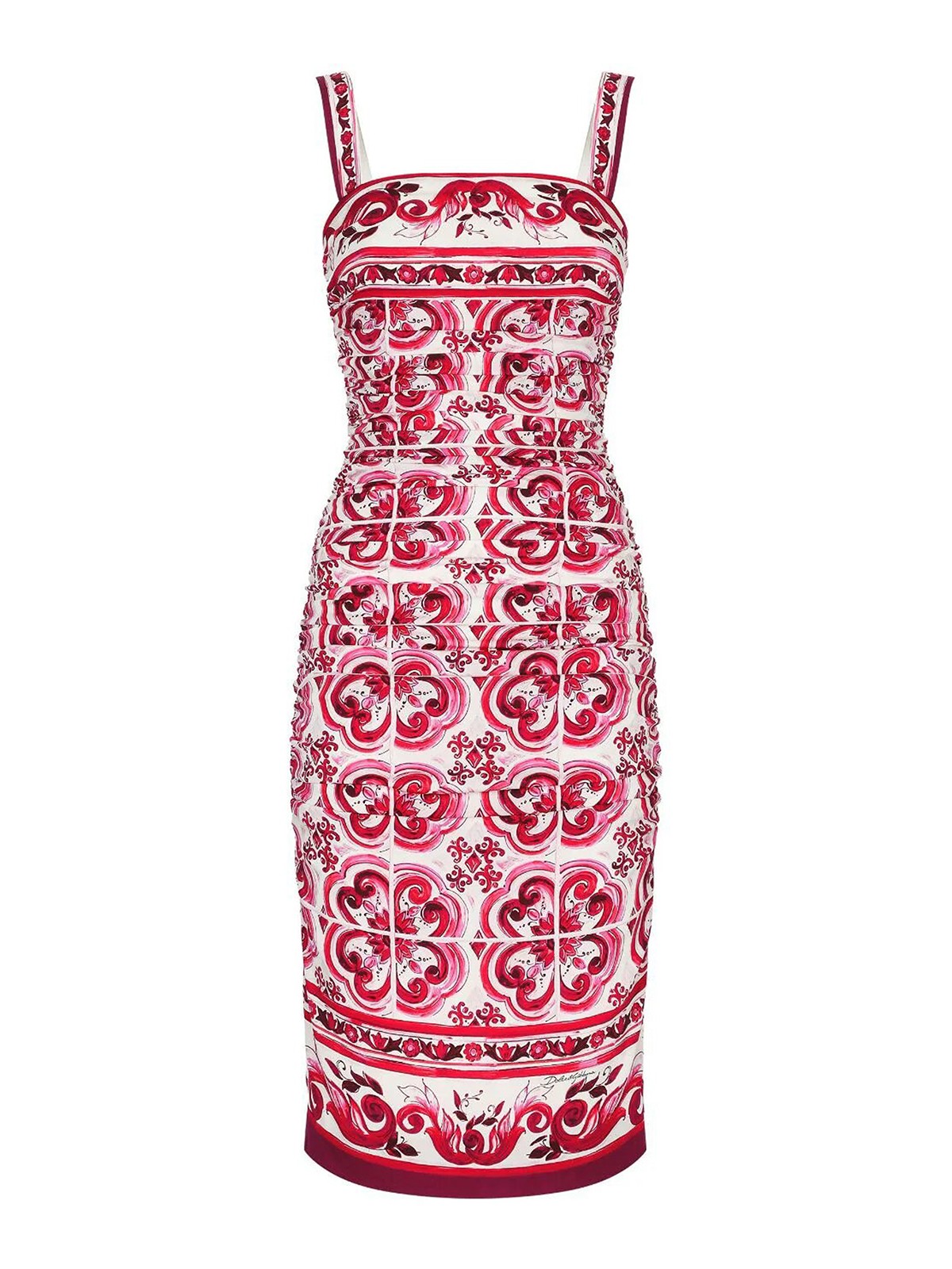 Shop Dolce & Gabbana Vestido Midi - Blanco In Rojo