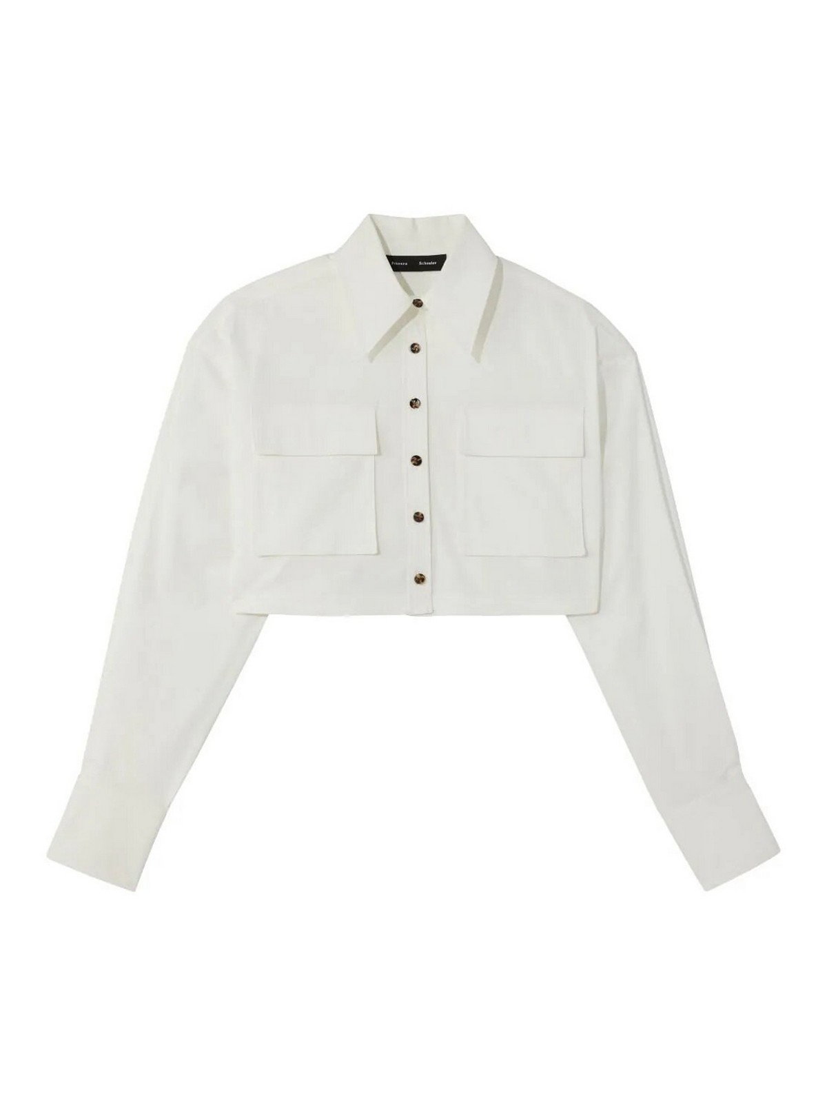 Shop Proenza Schouler Eco Popeline Shirt In Blanco