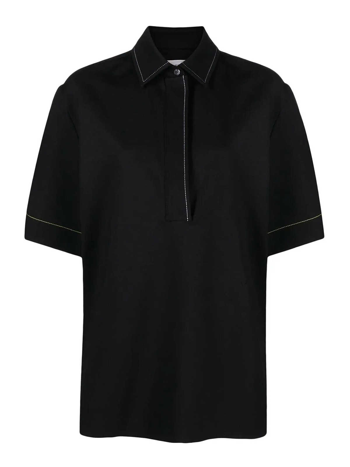 Shop Victoria Beckham Pointed Collar Oversized Shirt In Black