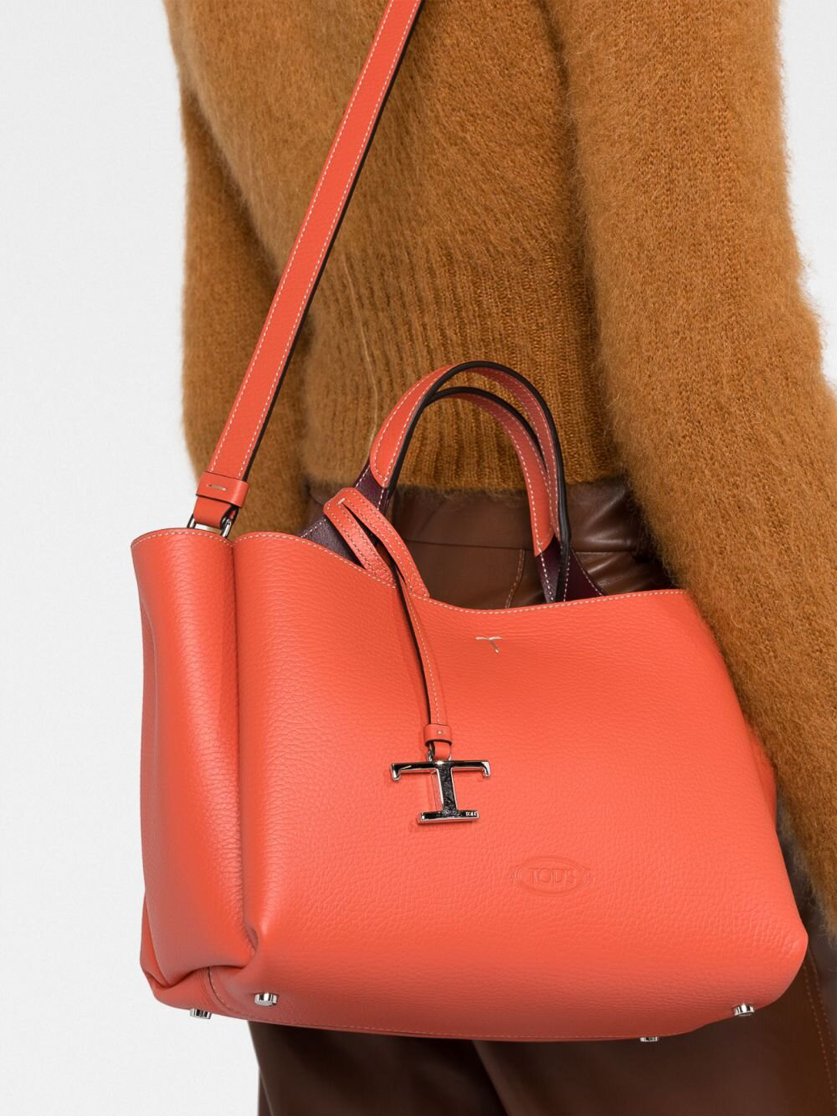 Tod's Bag in leather mini Orange Women XBWAPAFL100QRI6O46