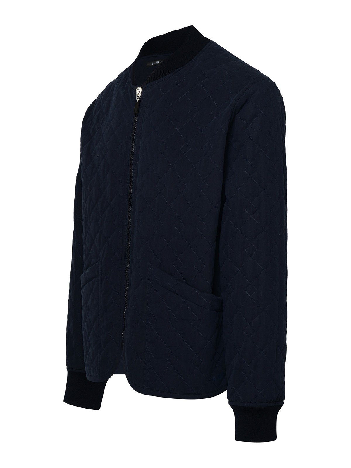 Shop Apc Blue Cotton Blend Arcade Jacket In Dark Blue