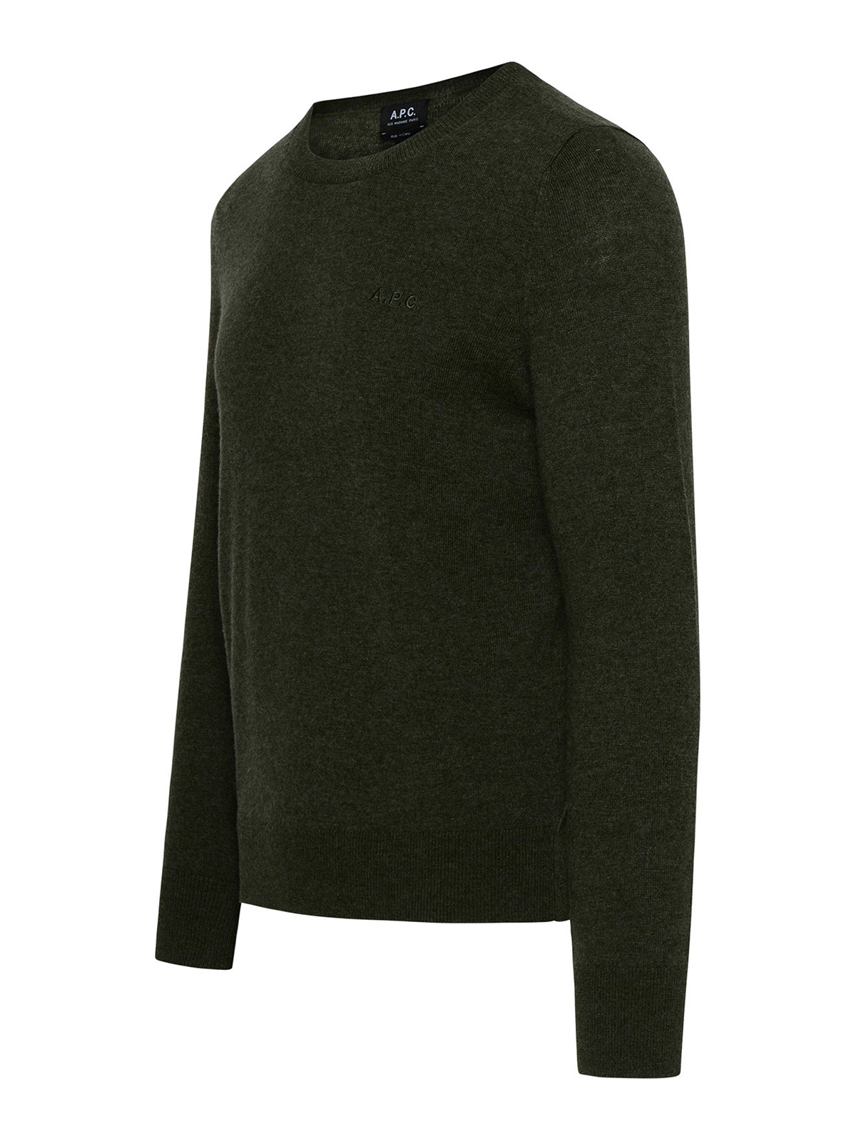 Shop Apc Nina Sweater In Green Virgin Wool