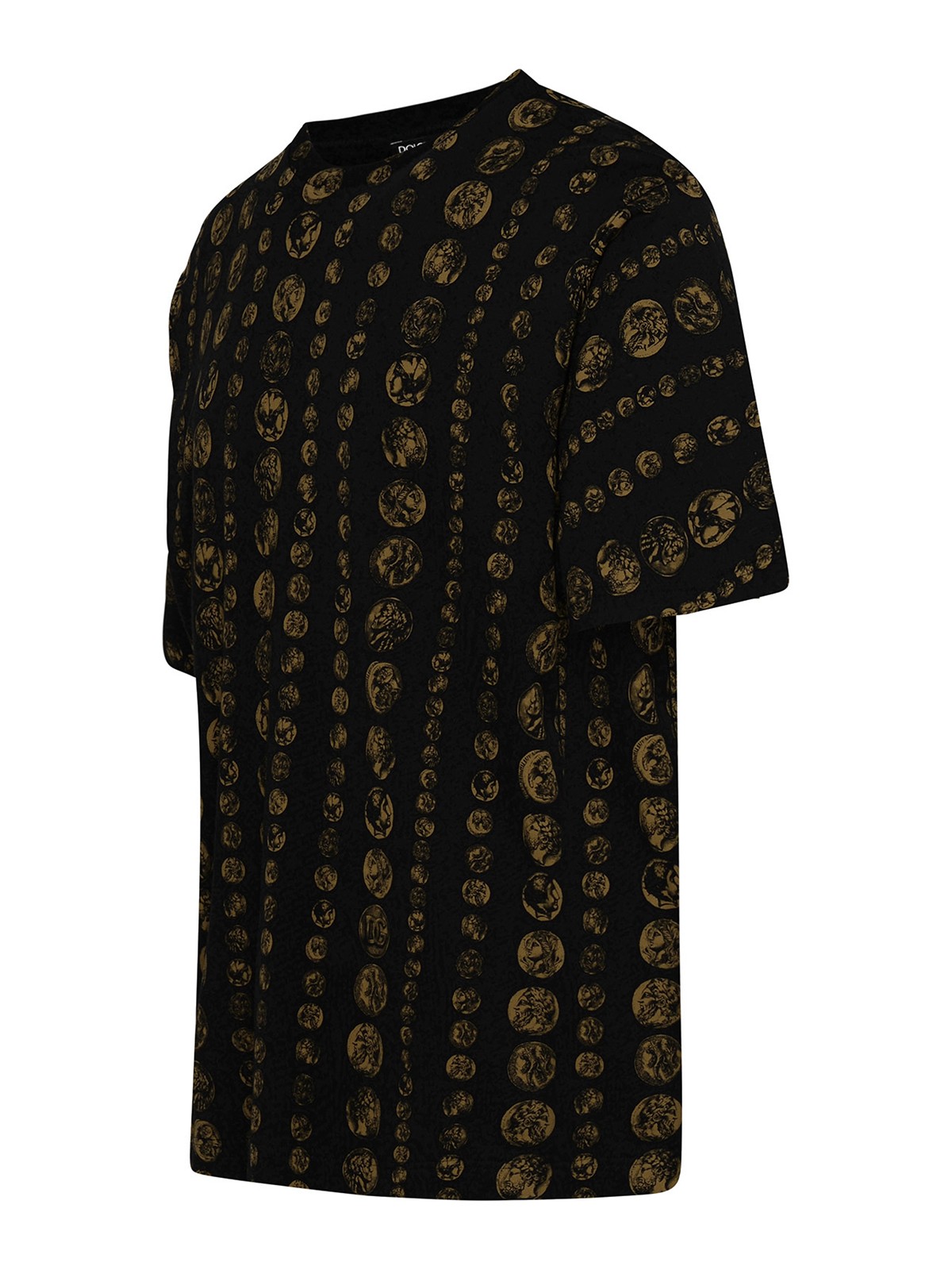 Shop Dolce & Gabbana Coins T-shirt In Black Cotton In Negro