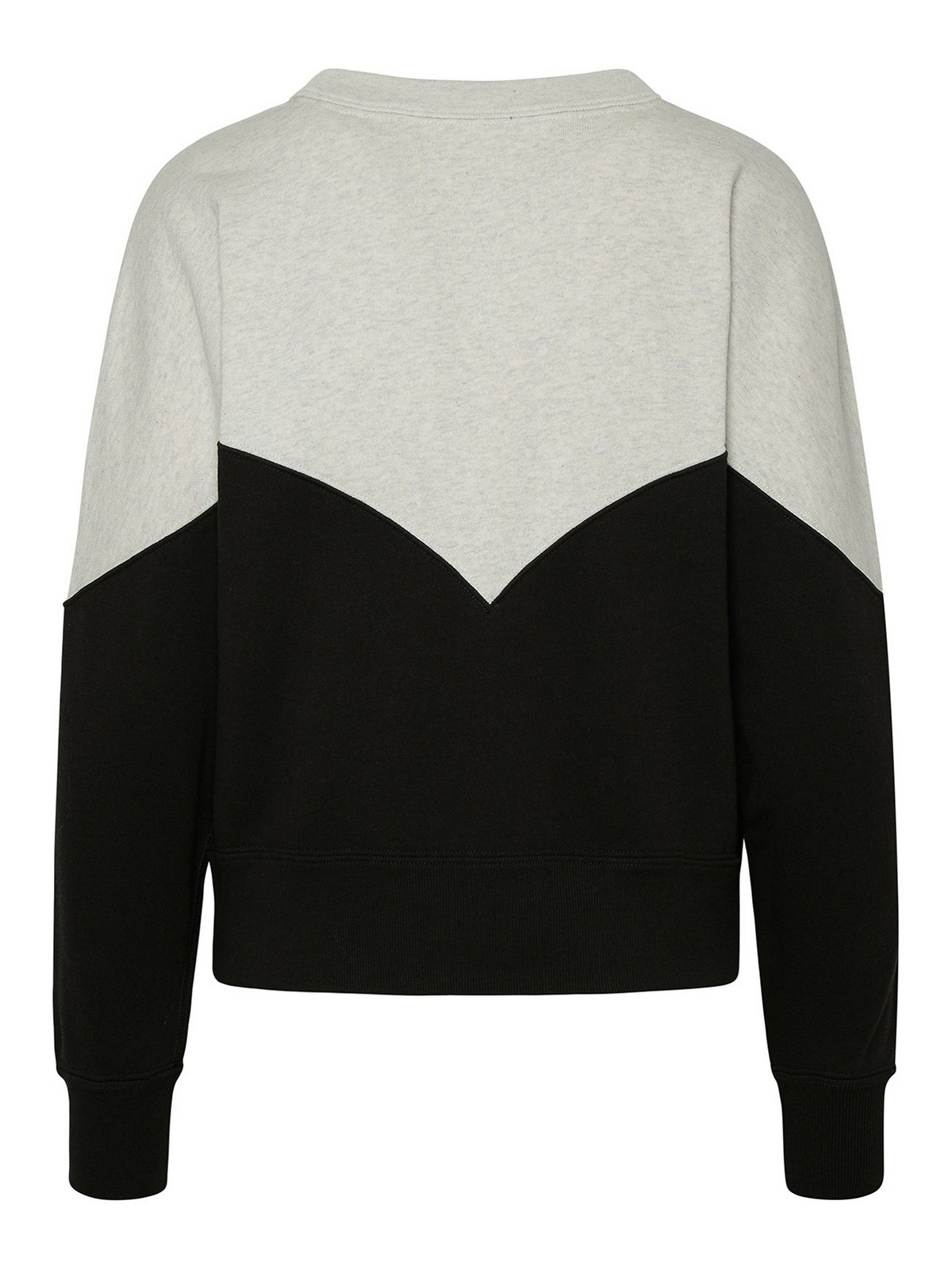 Shop Isabel Marant Two-tone Cotton Blend Houston Sweatshirt In Negro