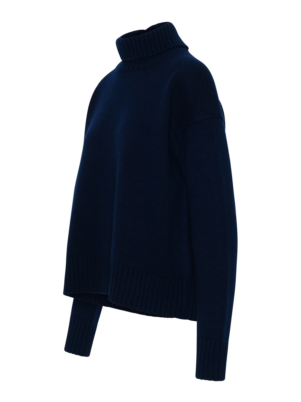 Shop Jil Sander Navy Cashmere Blend Sweater In Azul Oscuro