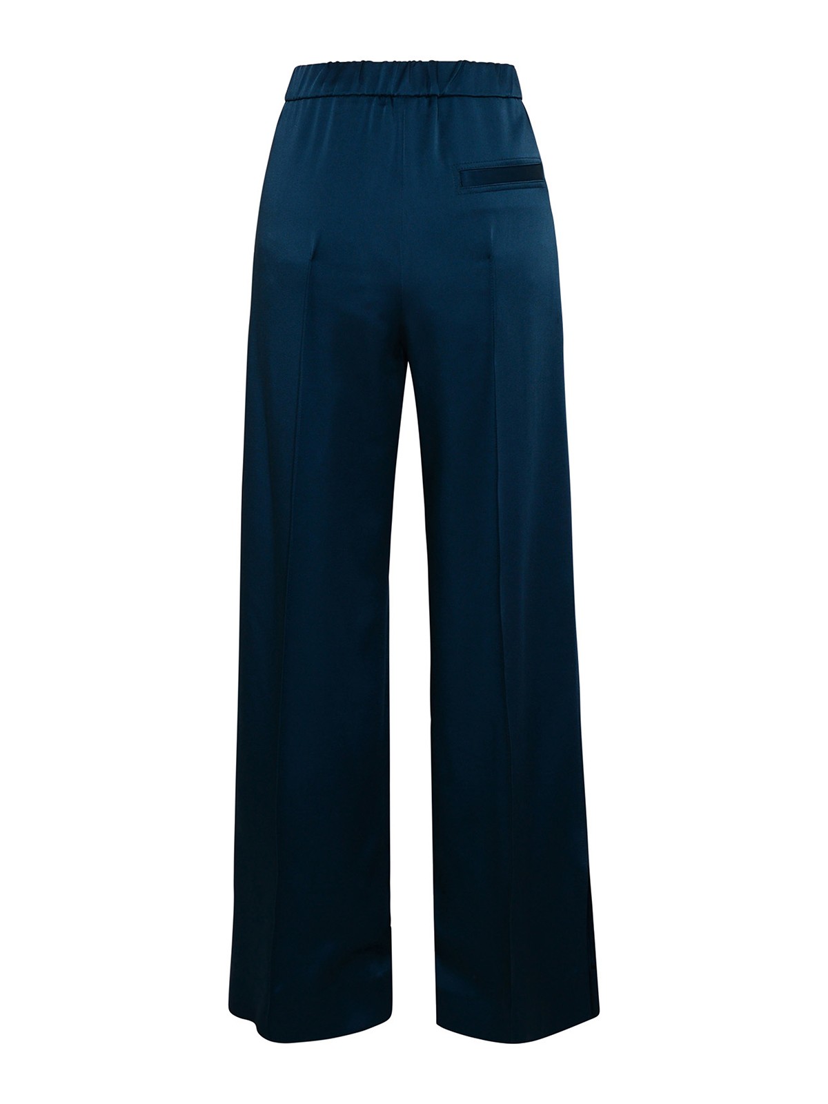 Shop Jil Sander Petroleum Acetate Blend Trousers In Blue