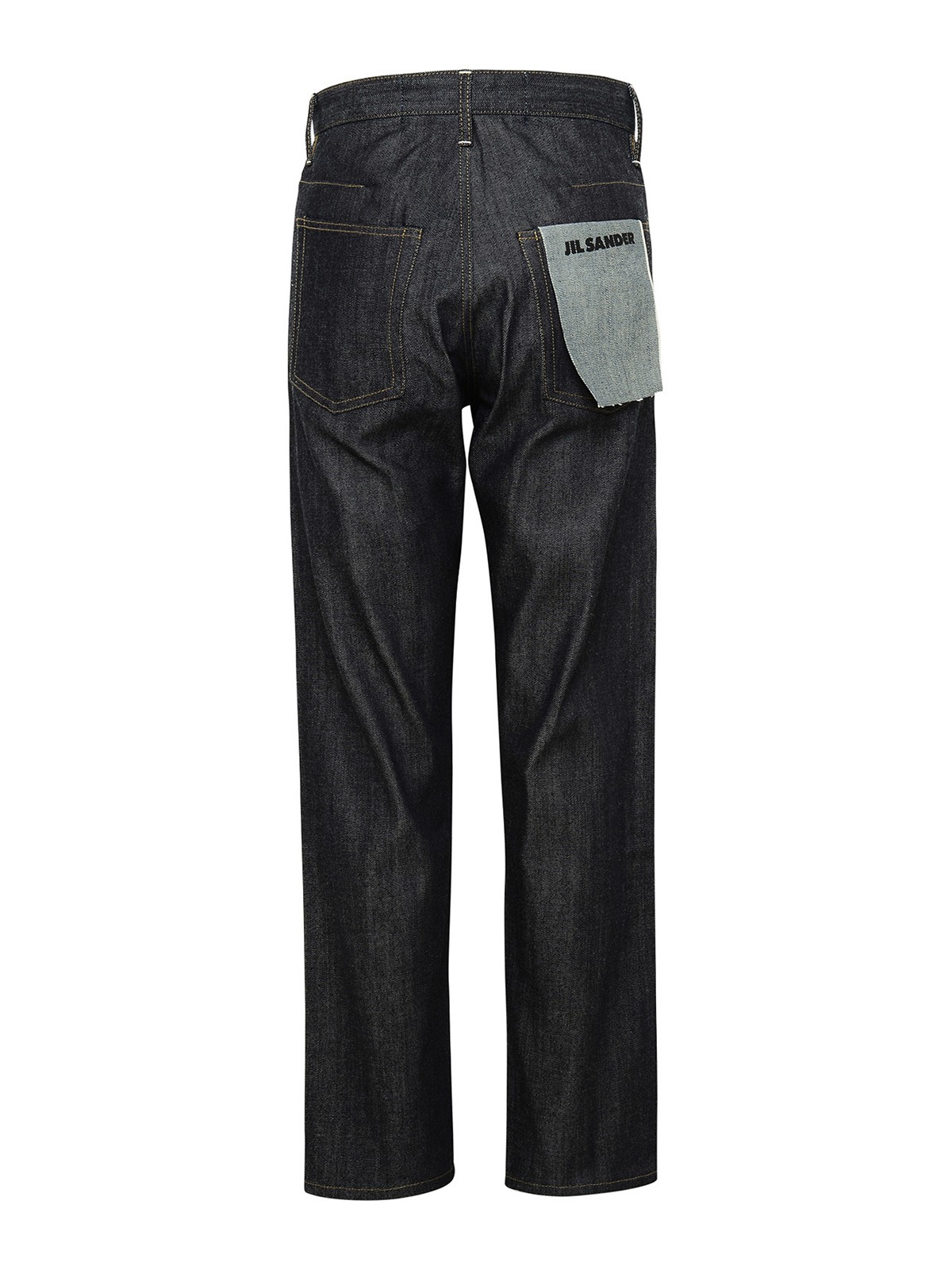 Shop Jil Sander Jeans In Cotone Nero In Azul