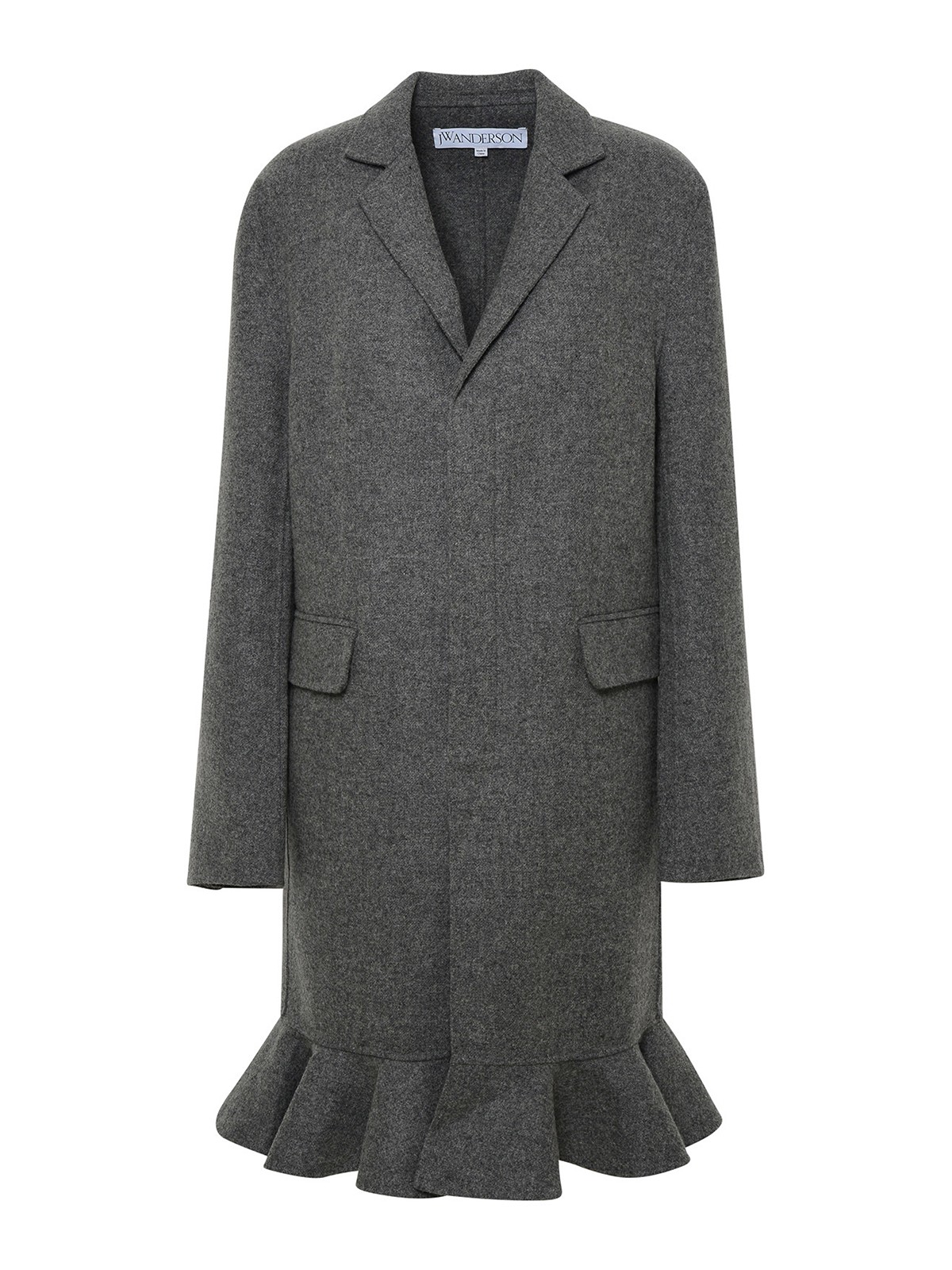 Shop Jw Anderson Wool Coat In Grey