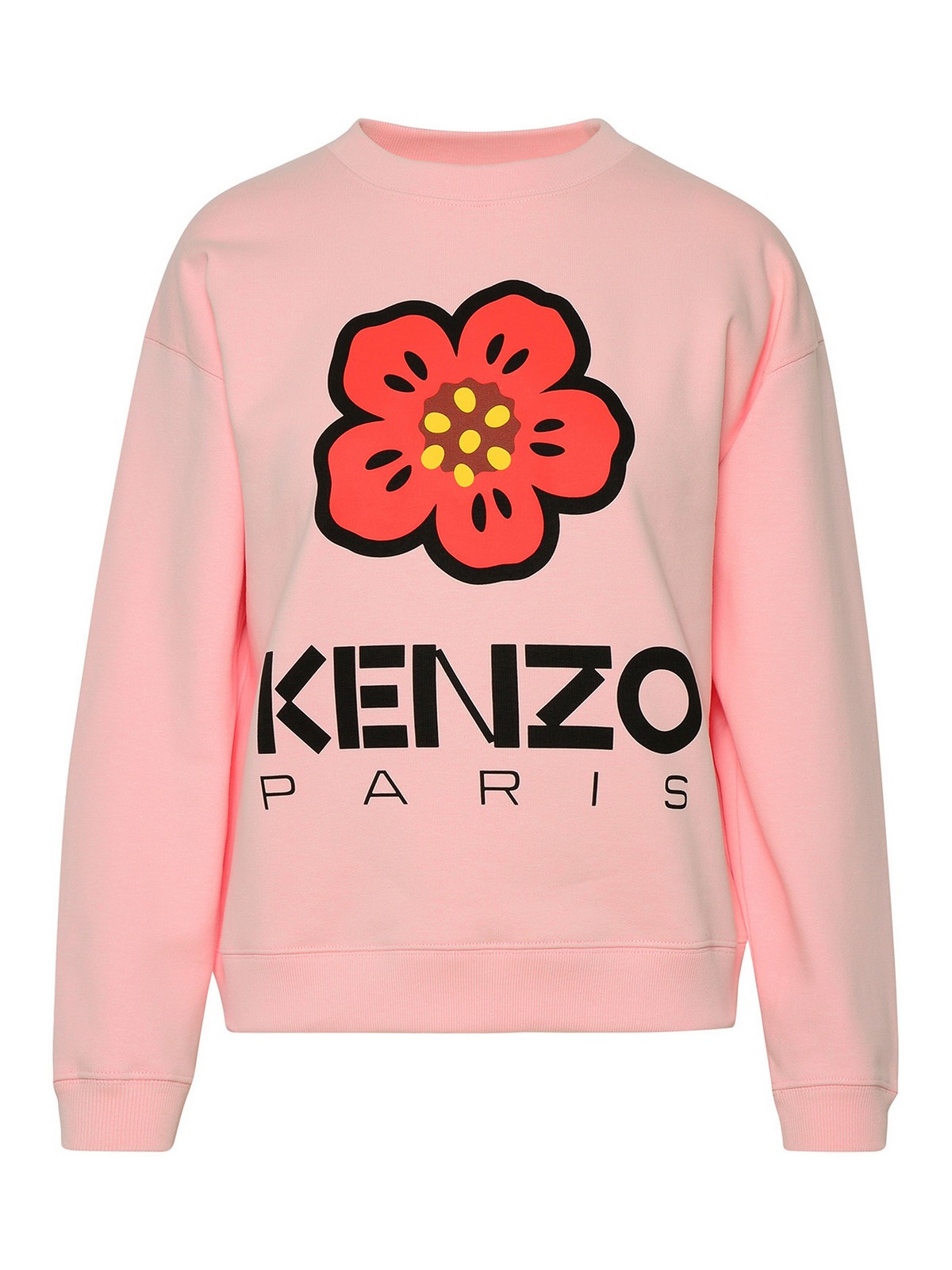 Shop Kenzo Pink Cotton Sweatshirt In Nude & Neutrals