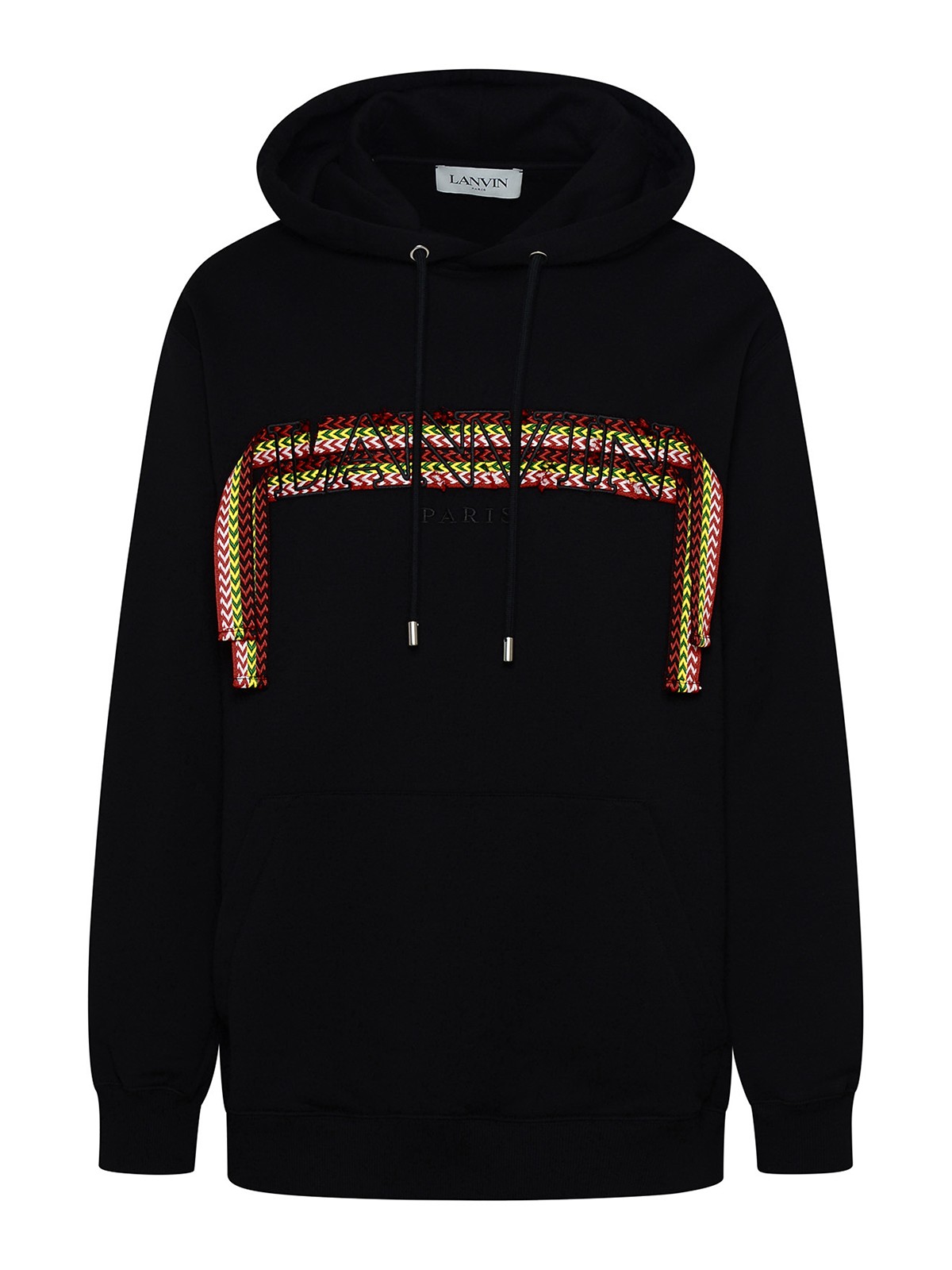 Shop Lanvin Black Cotton Sweatshirt In Negro