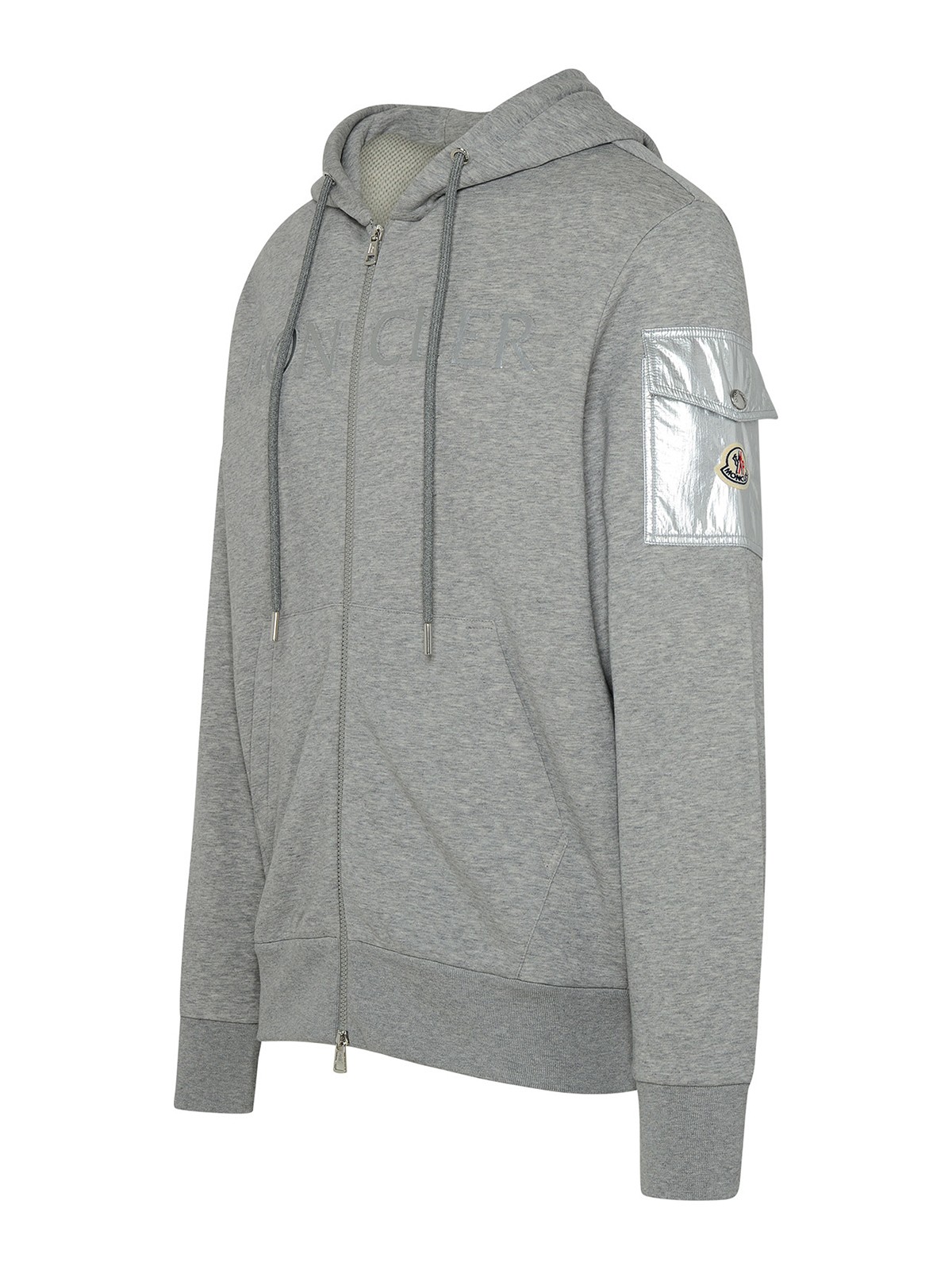 Felpa Uomo Grigia Con Mucca E Mappa Del Mondo Originale | Hoodie In Cotone E Poliestere, Tasca A Marsupio, Taglie Forti Su Richiesta - 2