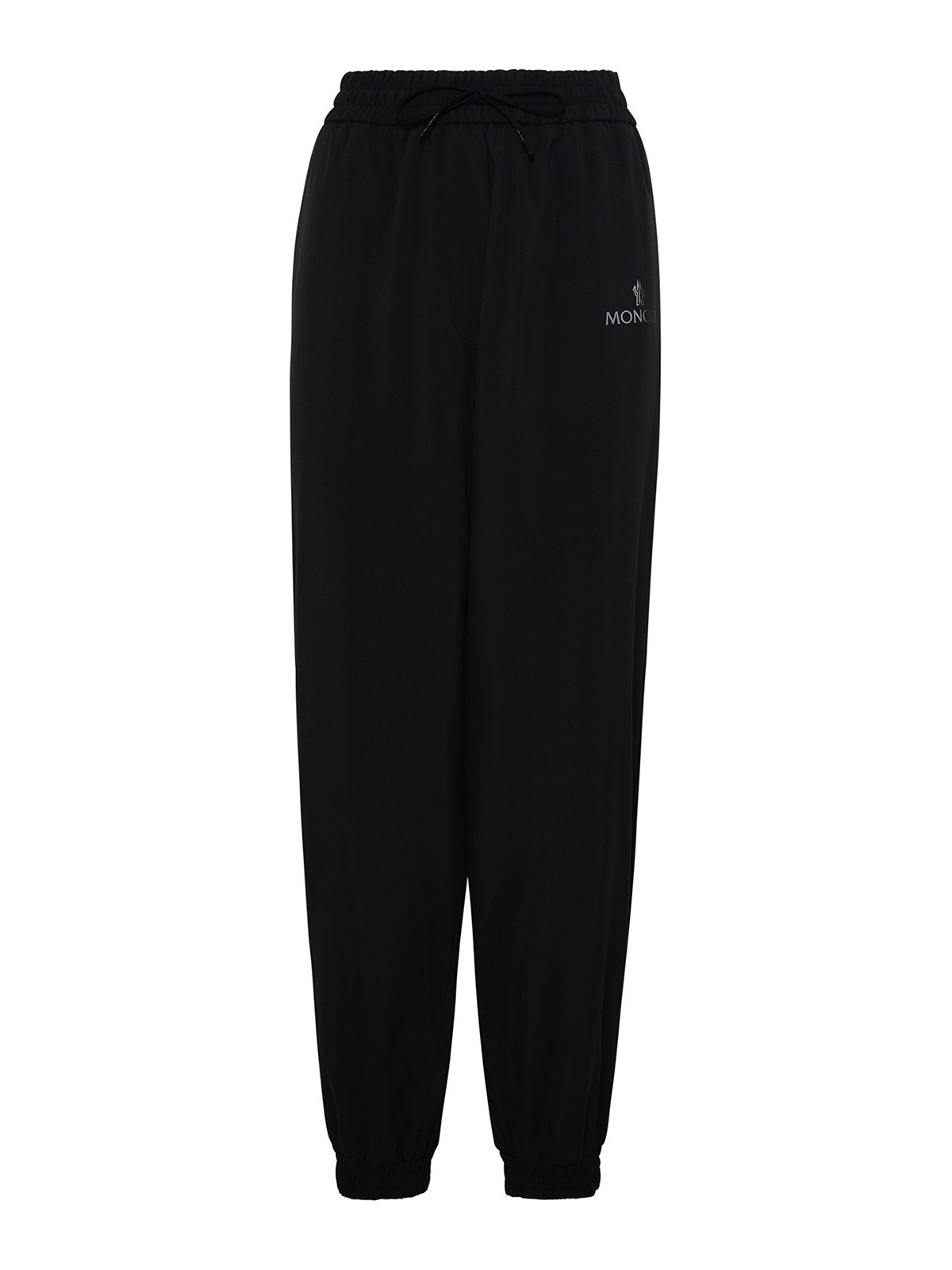 Moncler Black Polyester Trousers In Negro