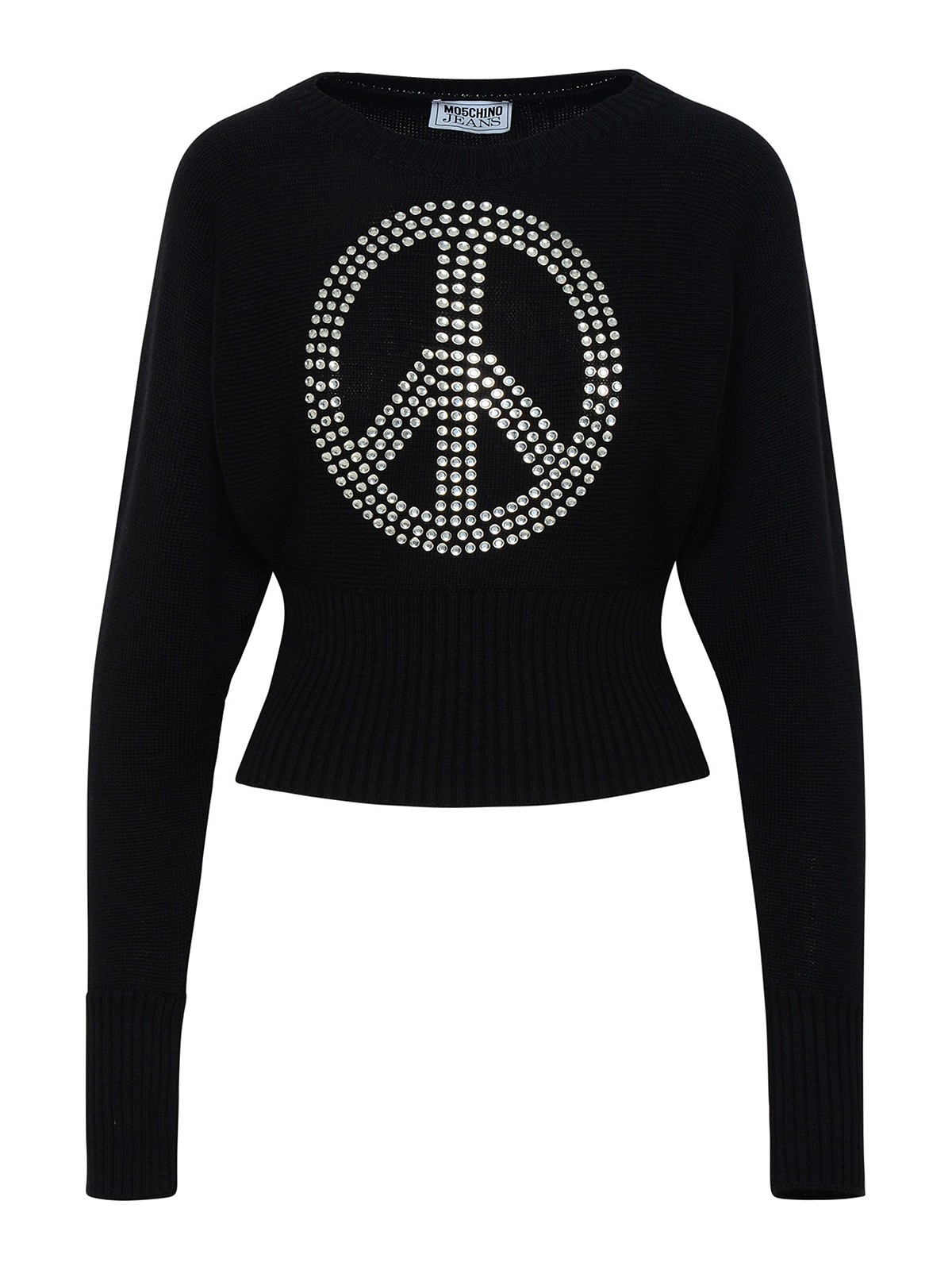 Moschino Sweater In Black Virgin Wool Blend