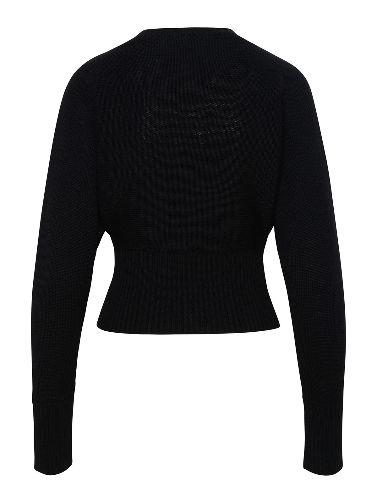 Shop Moschino Sweater In Black Virgin Wool Blend