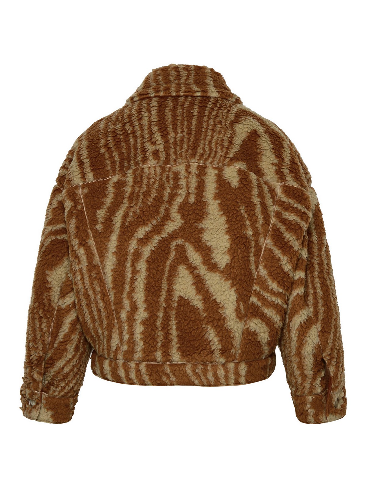 Shop Stella Mccartney Two-tone Wool Blend Jacket In Marrón