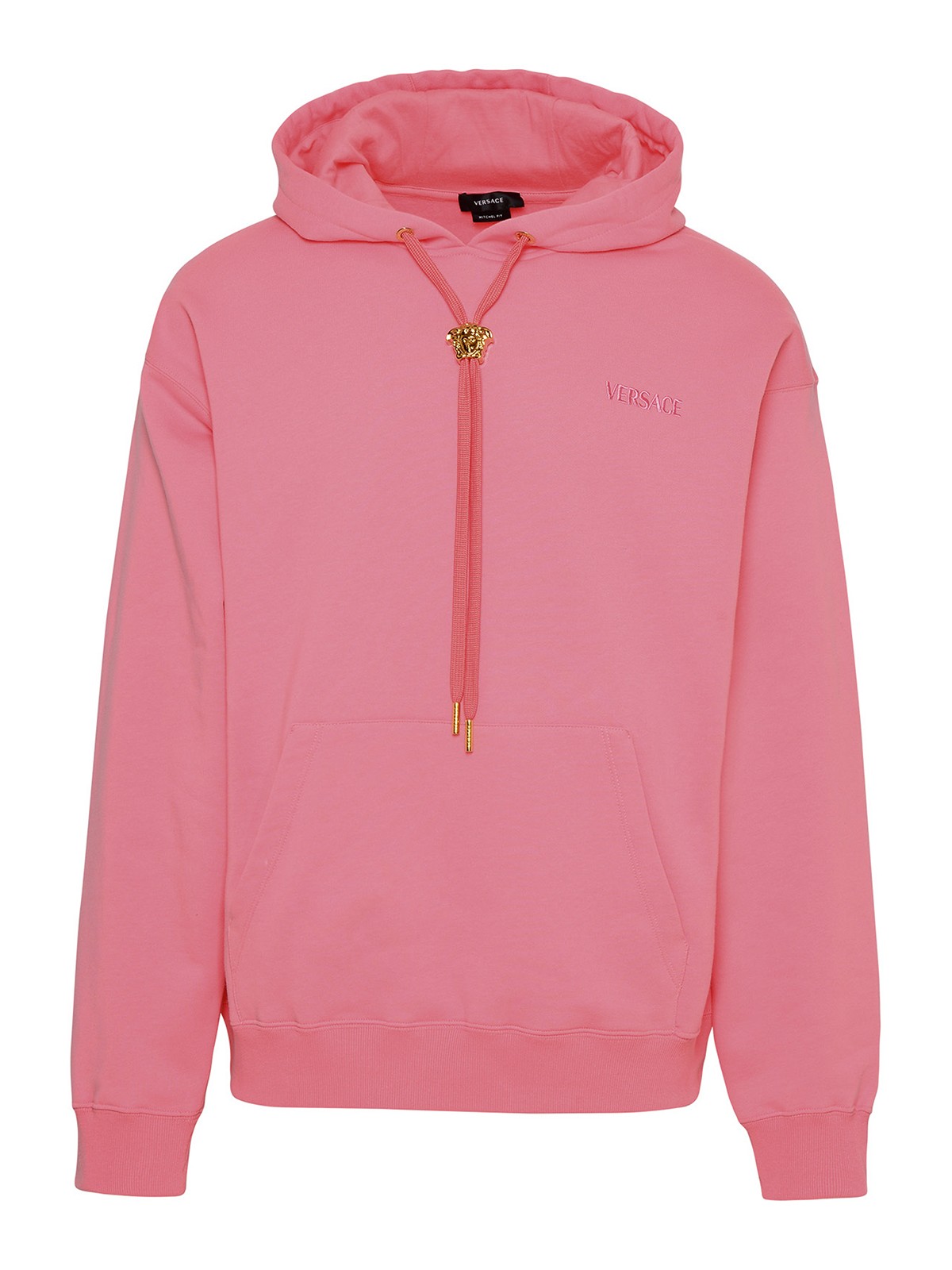 Shop Versace Pink Cotton Sweatshirt In Nude & Neutrals