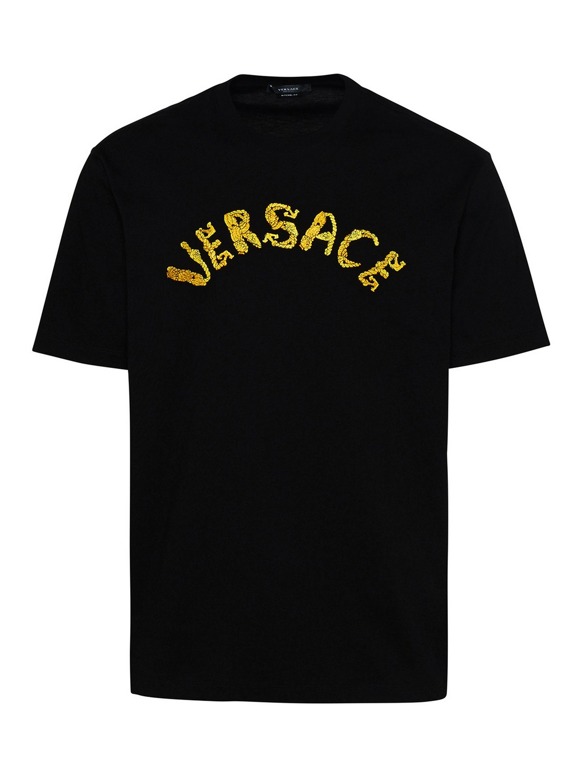 Shop Versace Cotton T-shirt In Negro