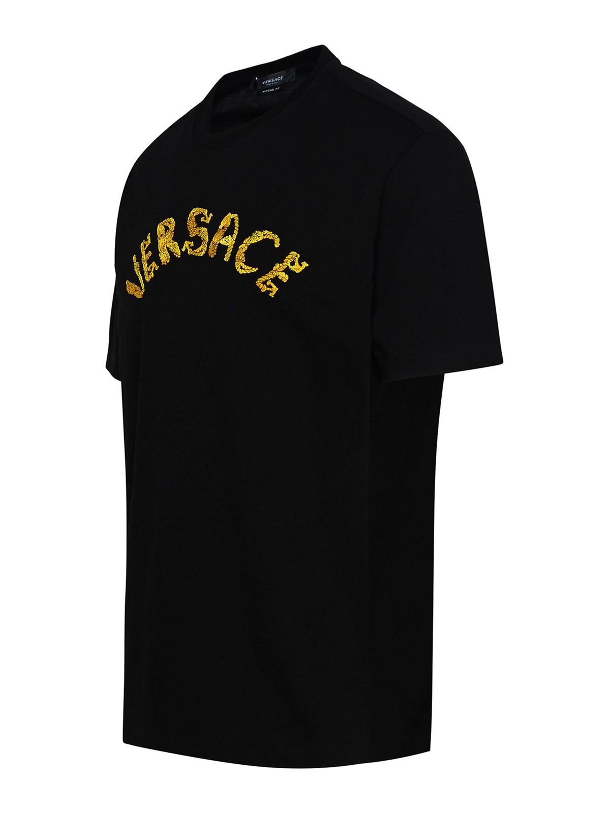 Shop Versace Cotton T-shirt In Negro