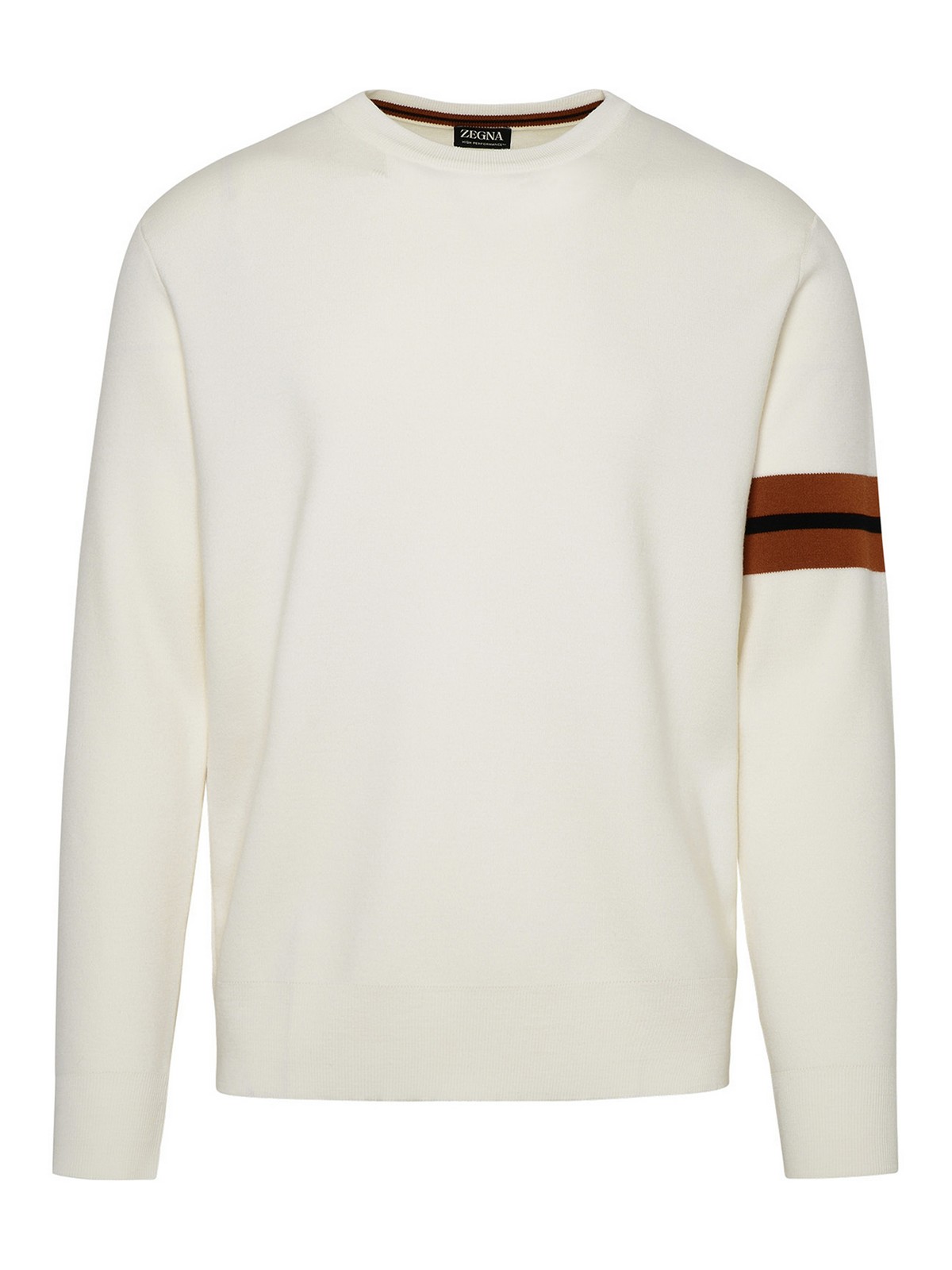 ZEGNA WHITE WOOL SWEATER