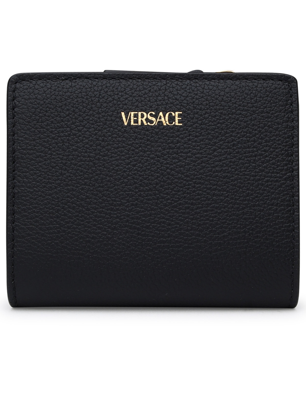 Shop Versace Black Leather Medusa Wallet
