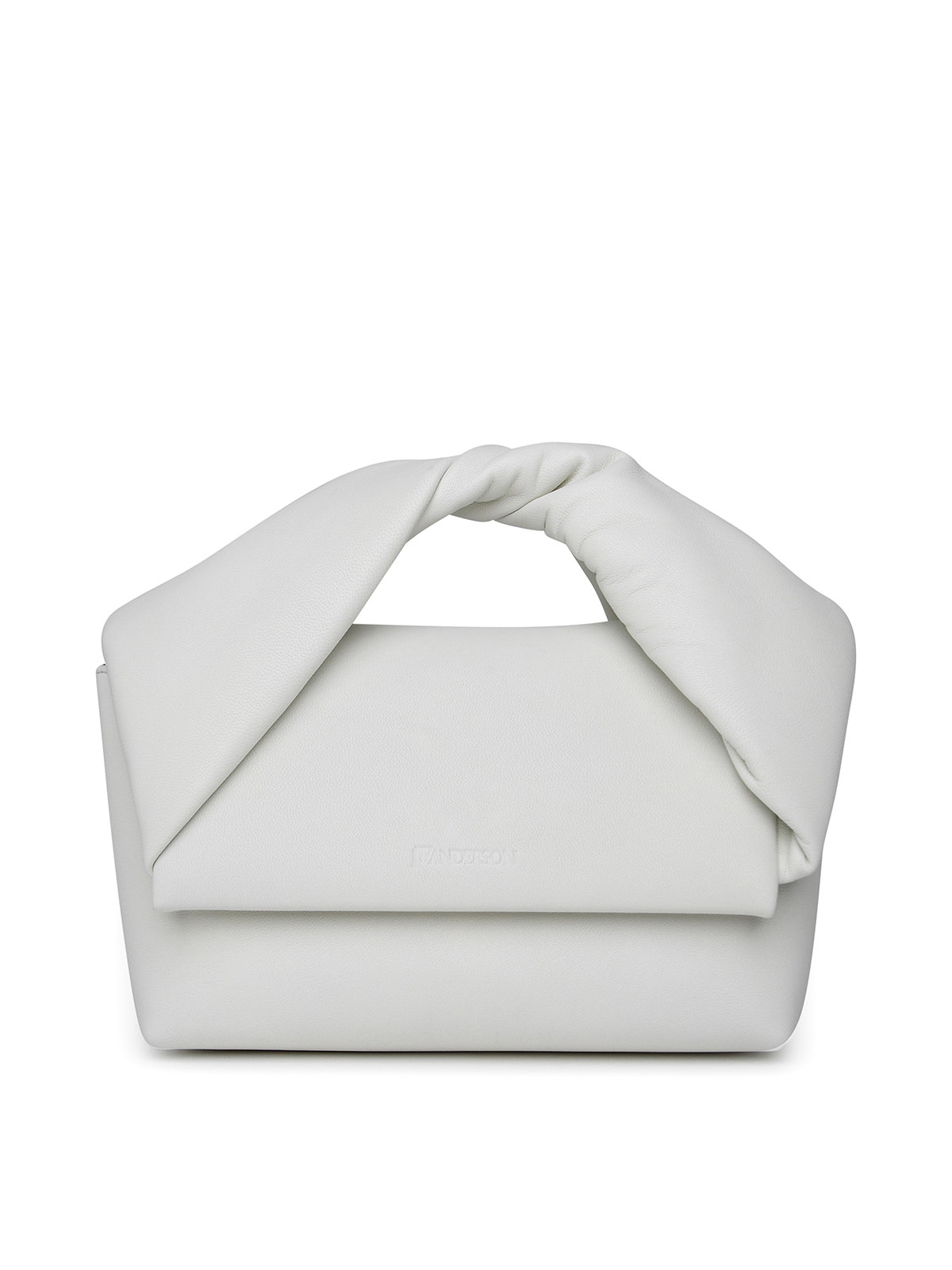 Jw Anderson Medium Twister Bag In White Leather