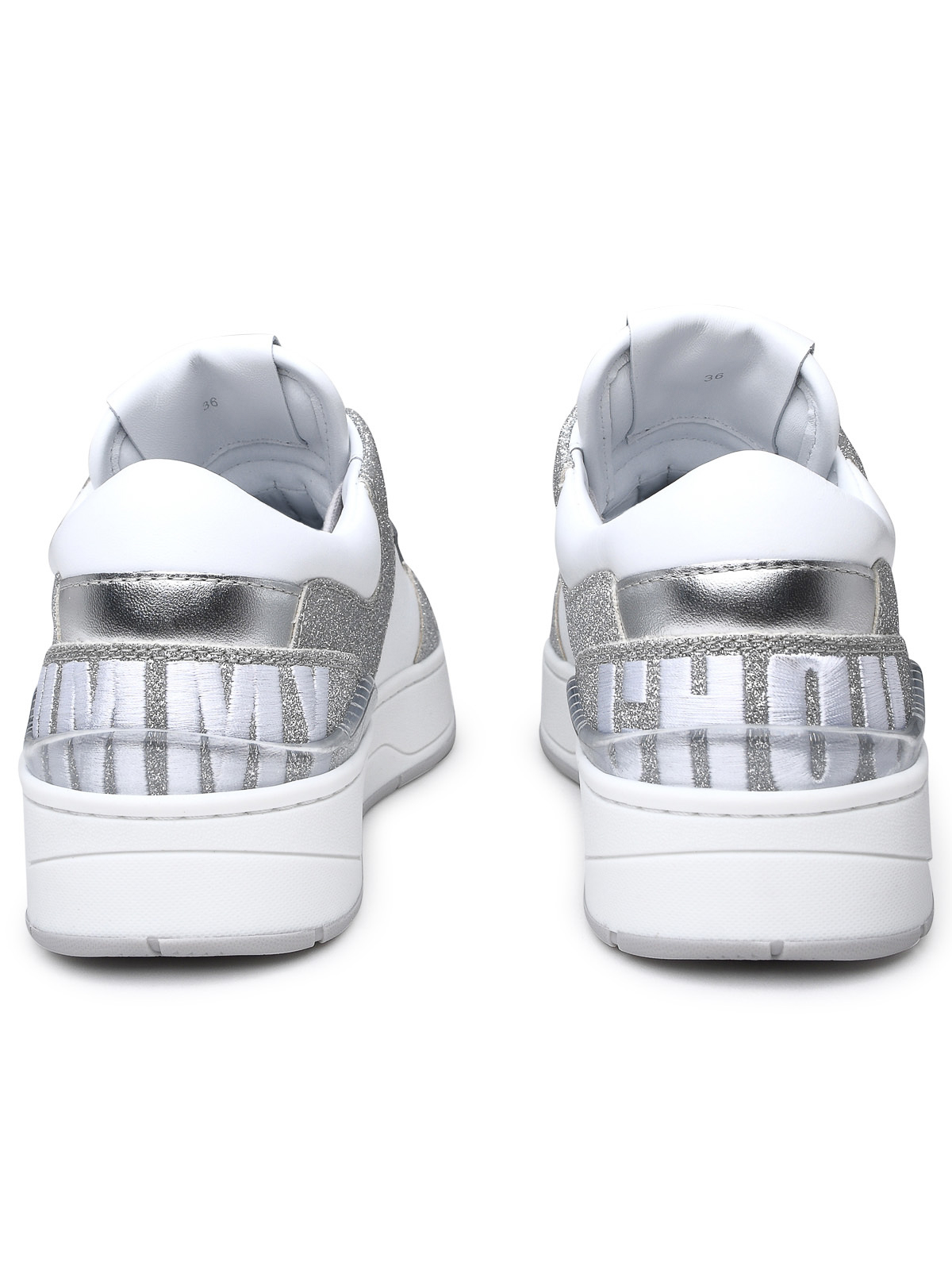 Shop Jimmy Choo Florent Sneaker In White Leather
