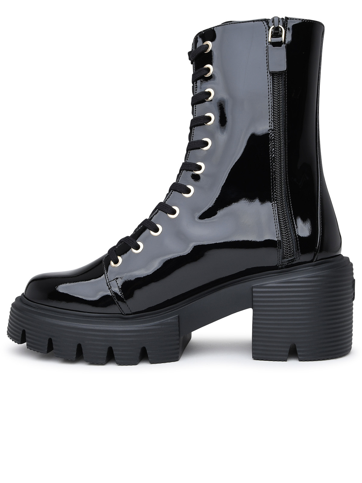 Shop Stuart Weitzman Soho Boot In Black Patent Leather In Negro