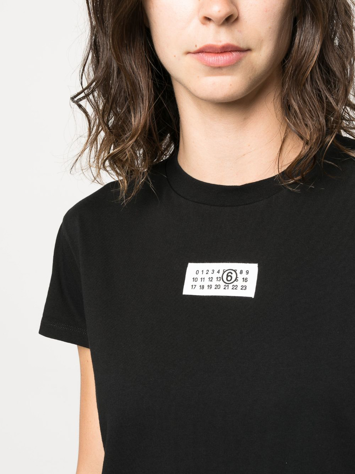 Tシャツ・カットソー MM6 MAISON MARGIELA Woman T-Shirt Black S52NL0069MTJ017 961 MM6 MAISON MARGIELA: Top woman - Black | Mm6 Maison Margiela