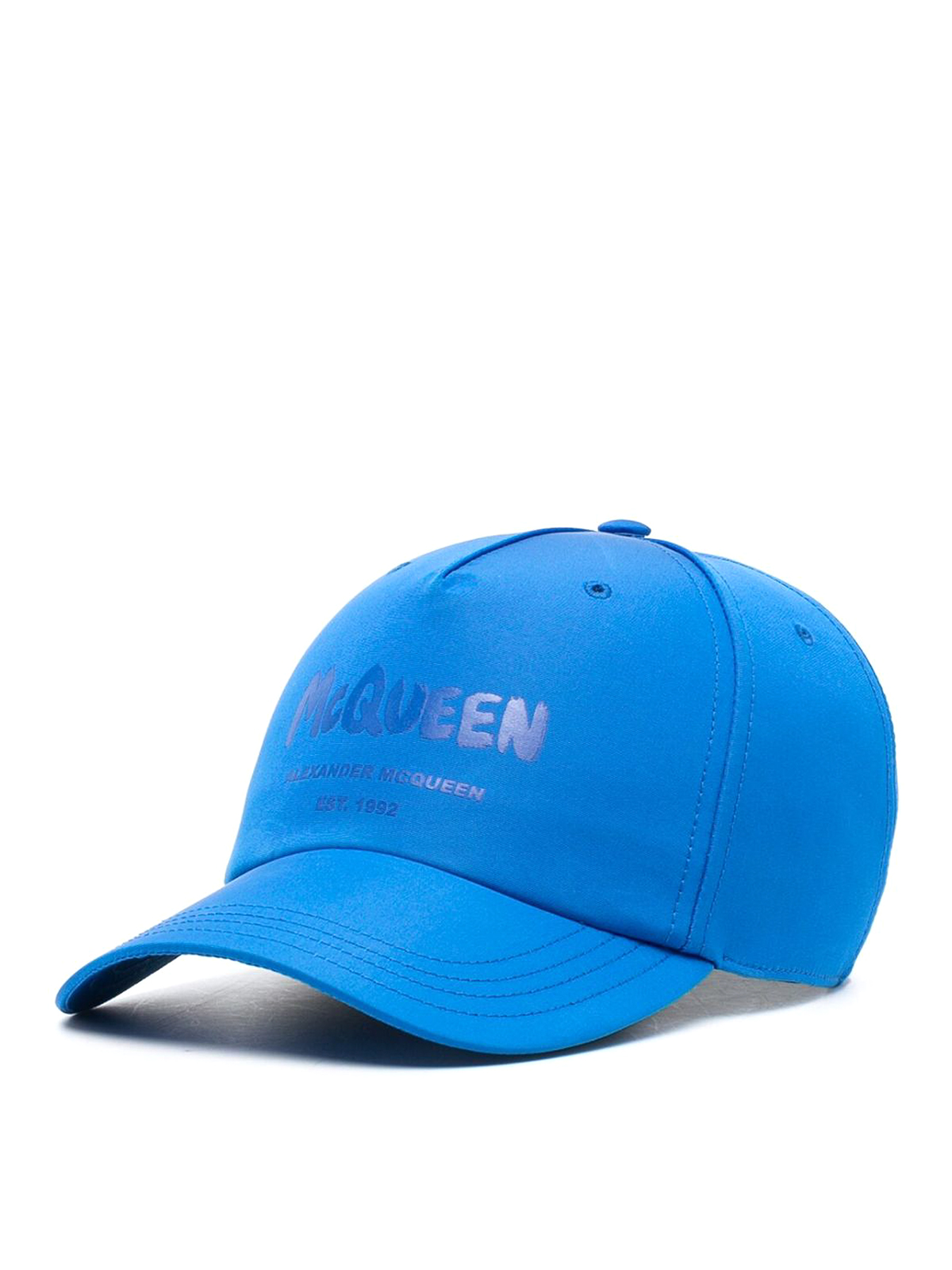 Alexander Mcqueen Logo Cap In Blue