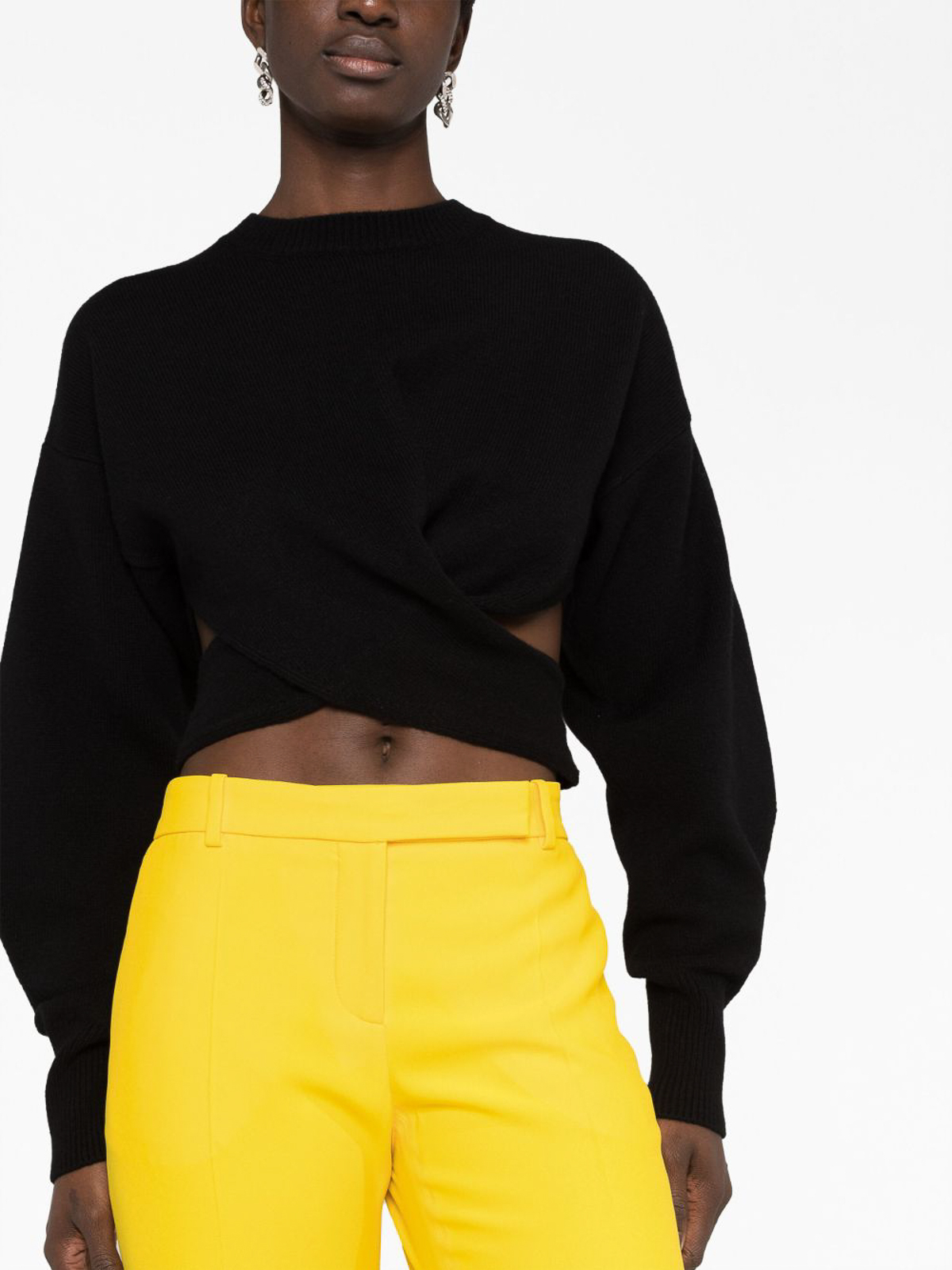 Alexander Mcqueen Crewneck - Black - Women|758586Q1A6W1000