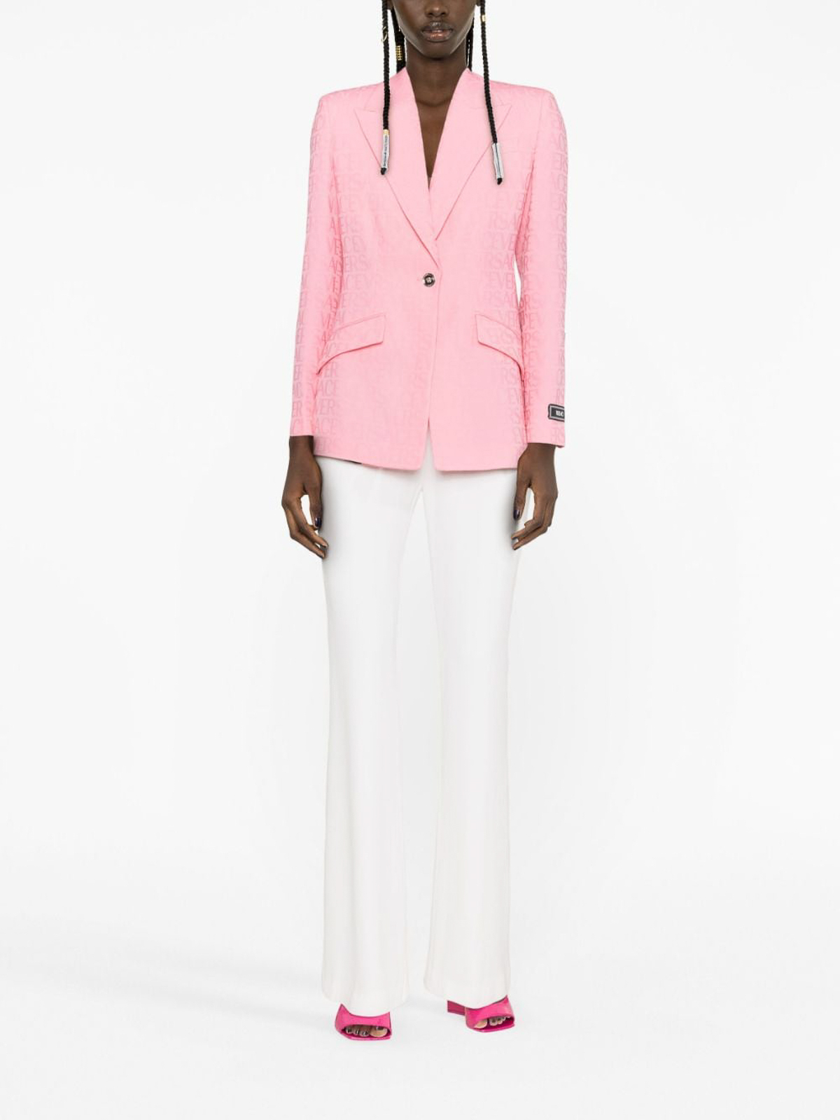 ジャケット VERSACE Women Outer 1009095 1A08198 1PN50 PINK Versace Jacket - Light Pink - Women | 10090951A081981PN50