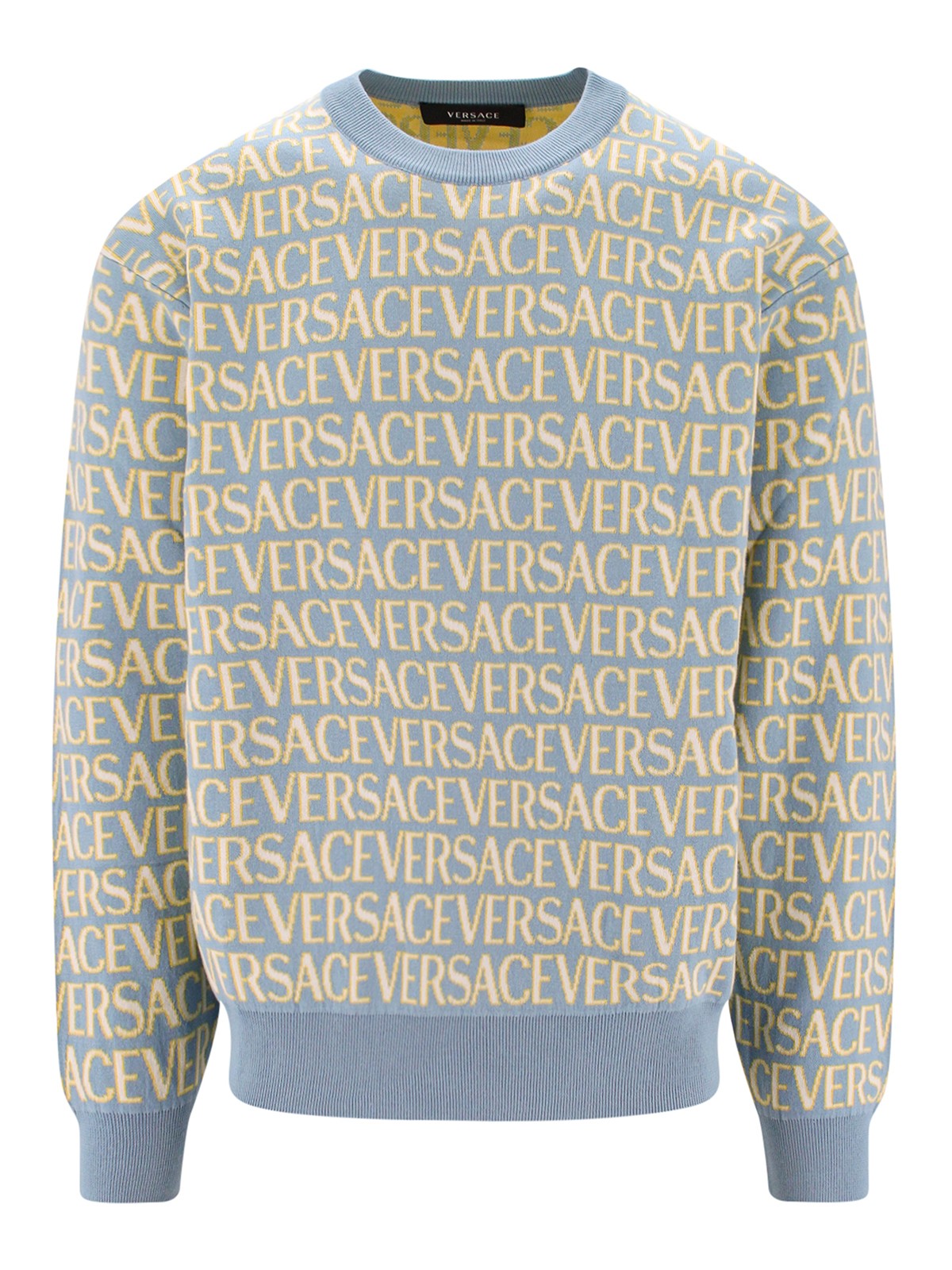 Shop Versace Suéter Cuello Redondo - Azul In Blue