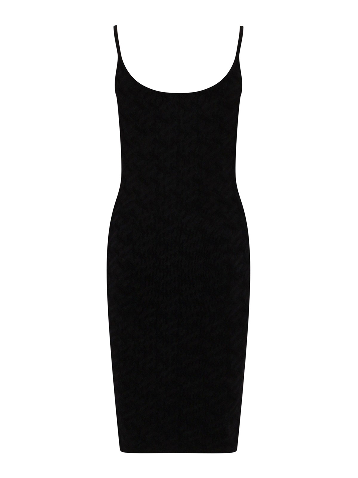 Shop Versace Vestido Midi - Negro