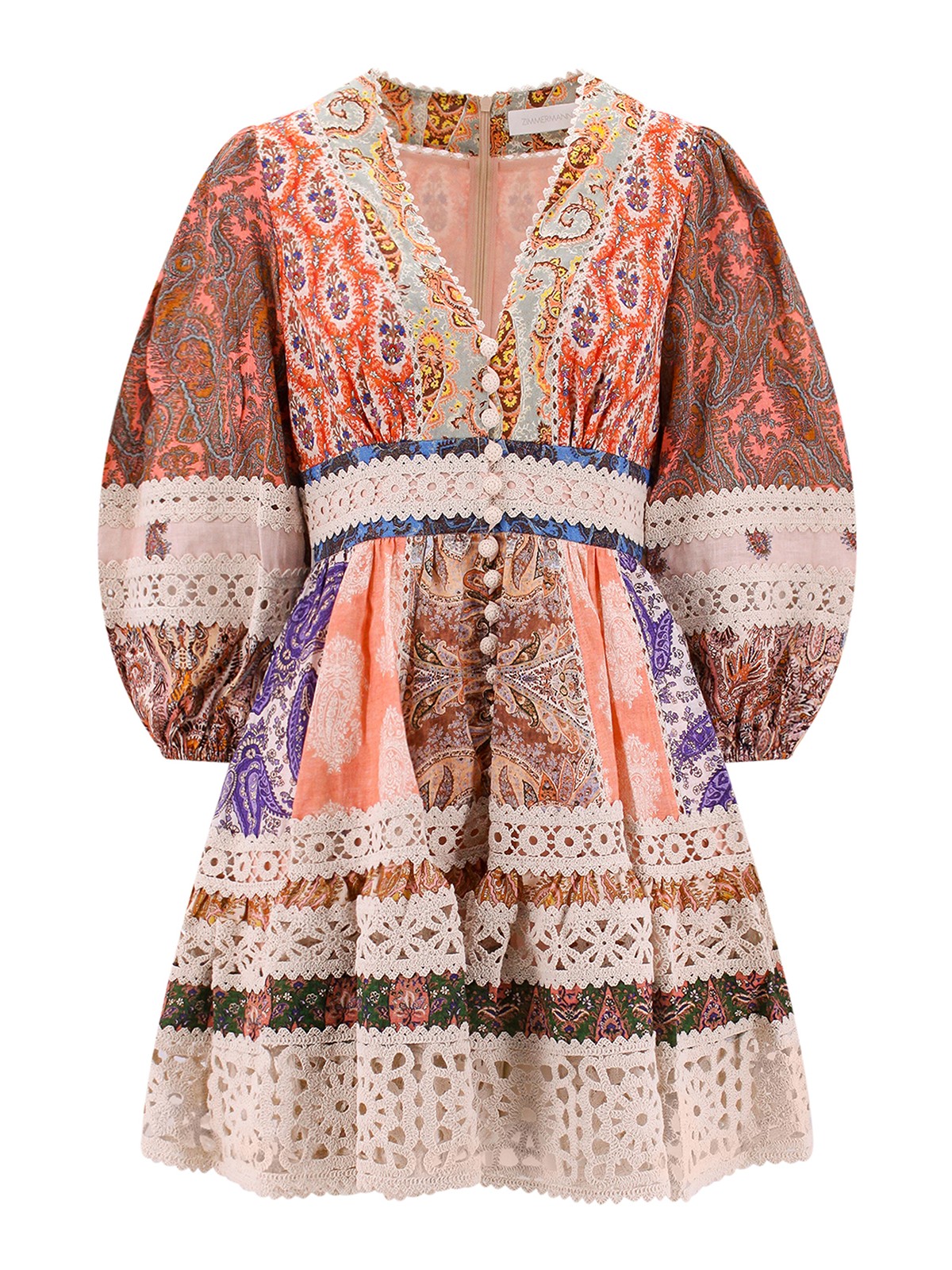 Shop Zimmermann Dress In Multicolour
