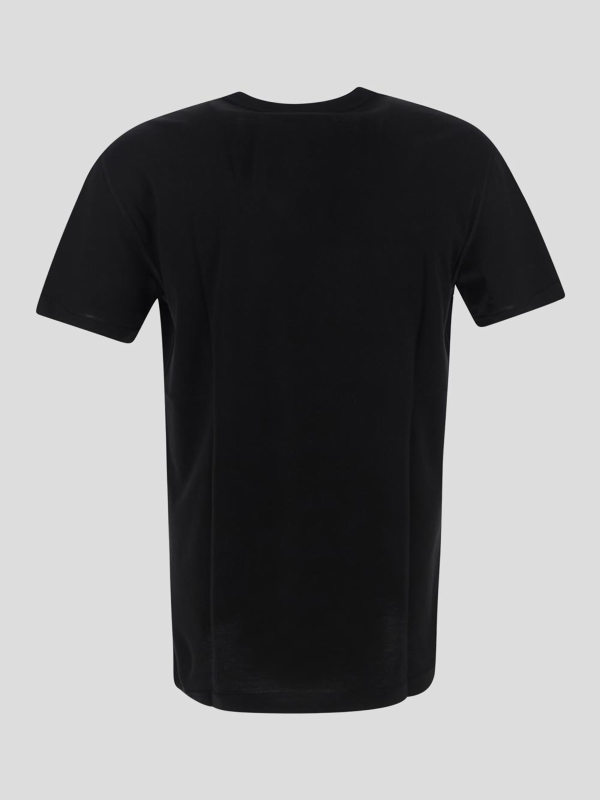 Dolce & Gabbana Dolce&gabbana Black Crewneck T Shirt With Logo Plaque In Black