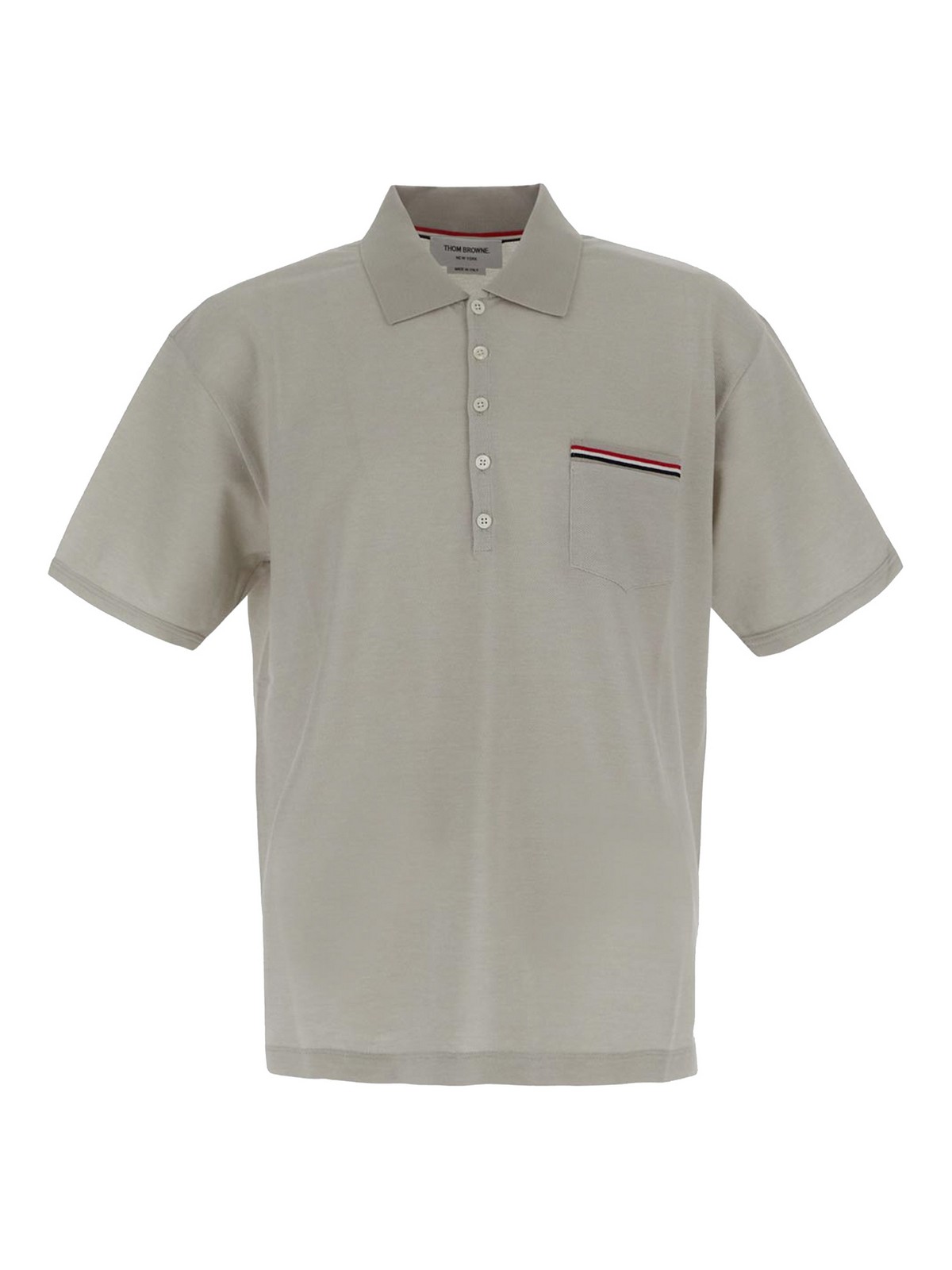Thom Browne Polo In Blanco