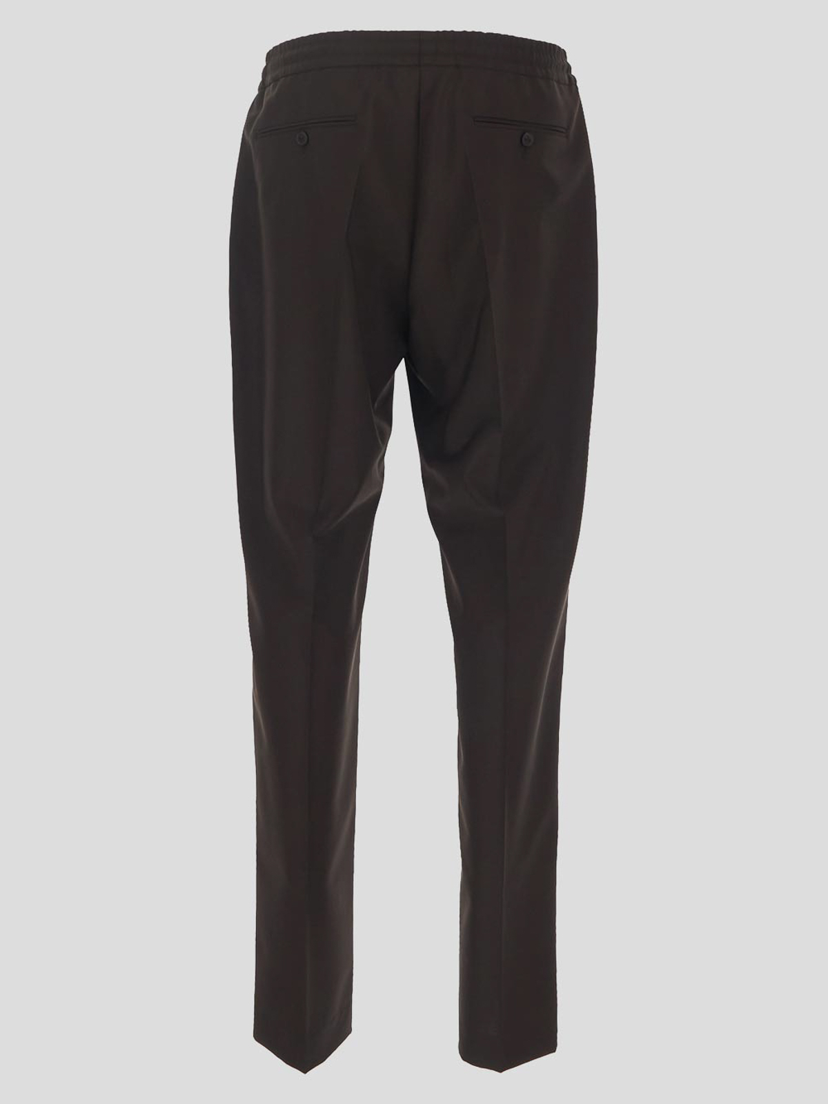 Shop Valentino Casual Trousers In Marrón Oscuro