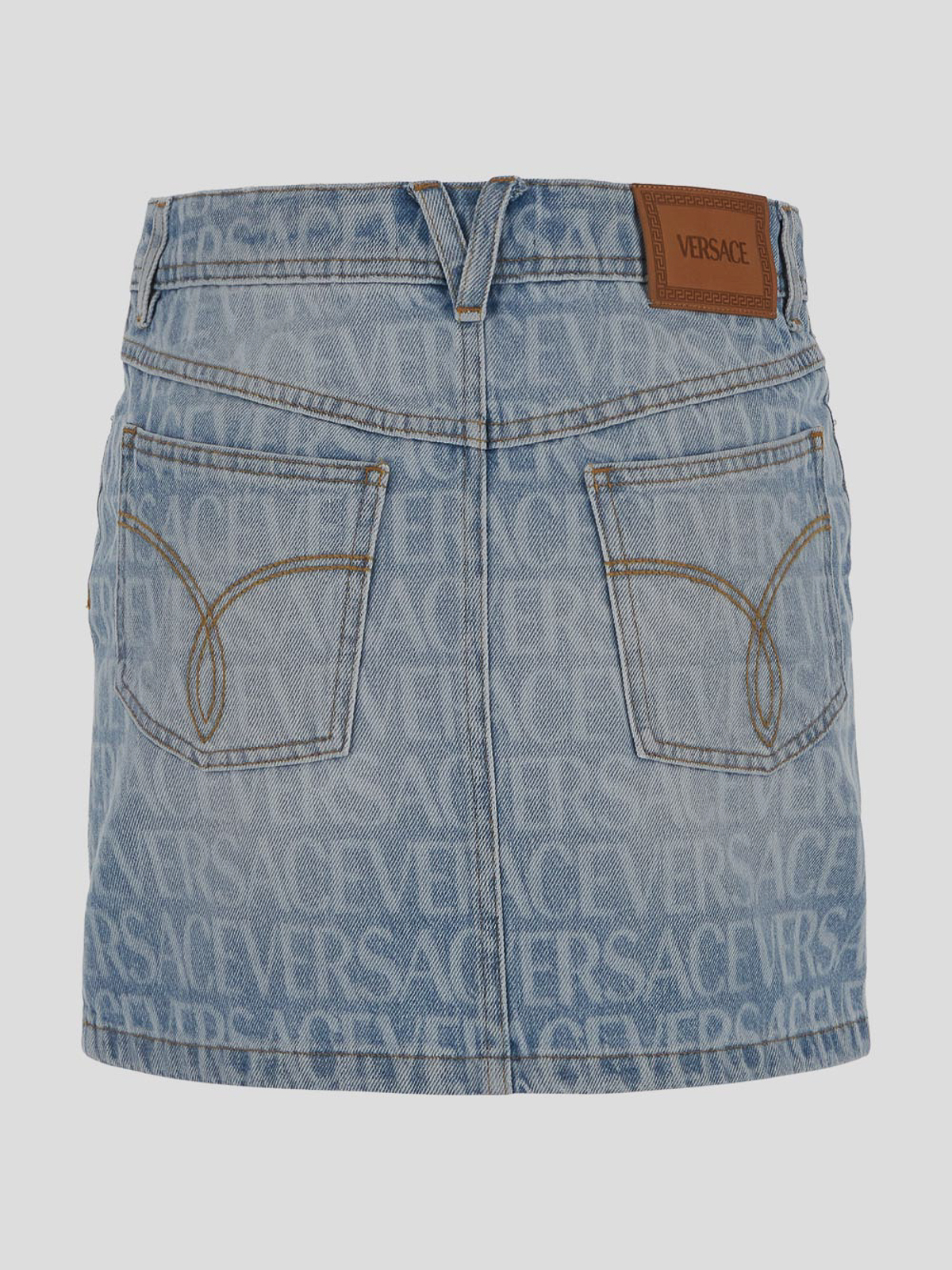 Shop Versace Jeans Couture Skirt In Blue
