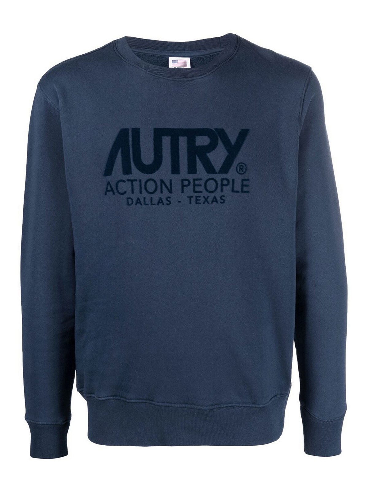 Autry Logo Cotton Sweatshirt In Blue